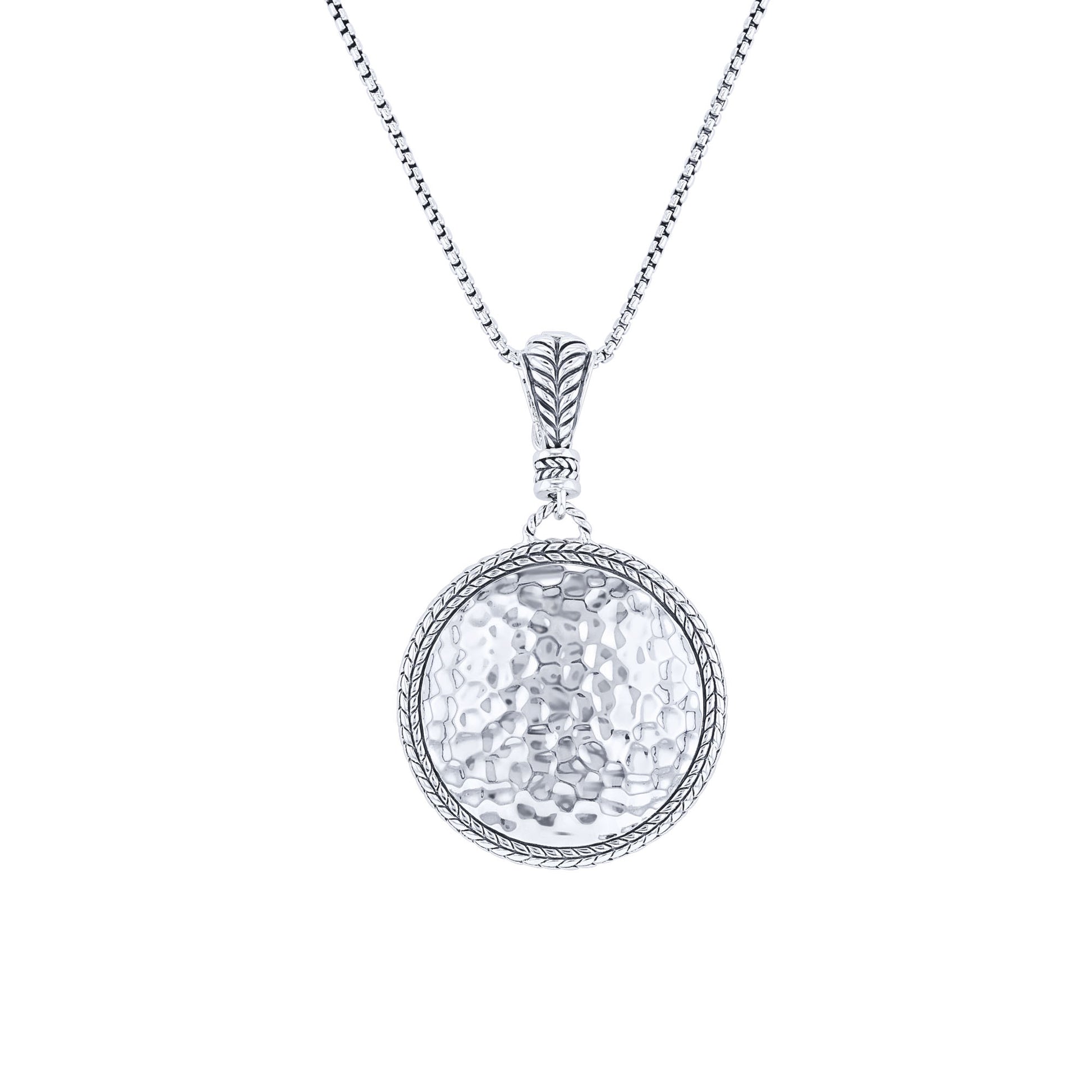 Silver Cate Reversible Disc Necklace
