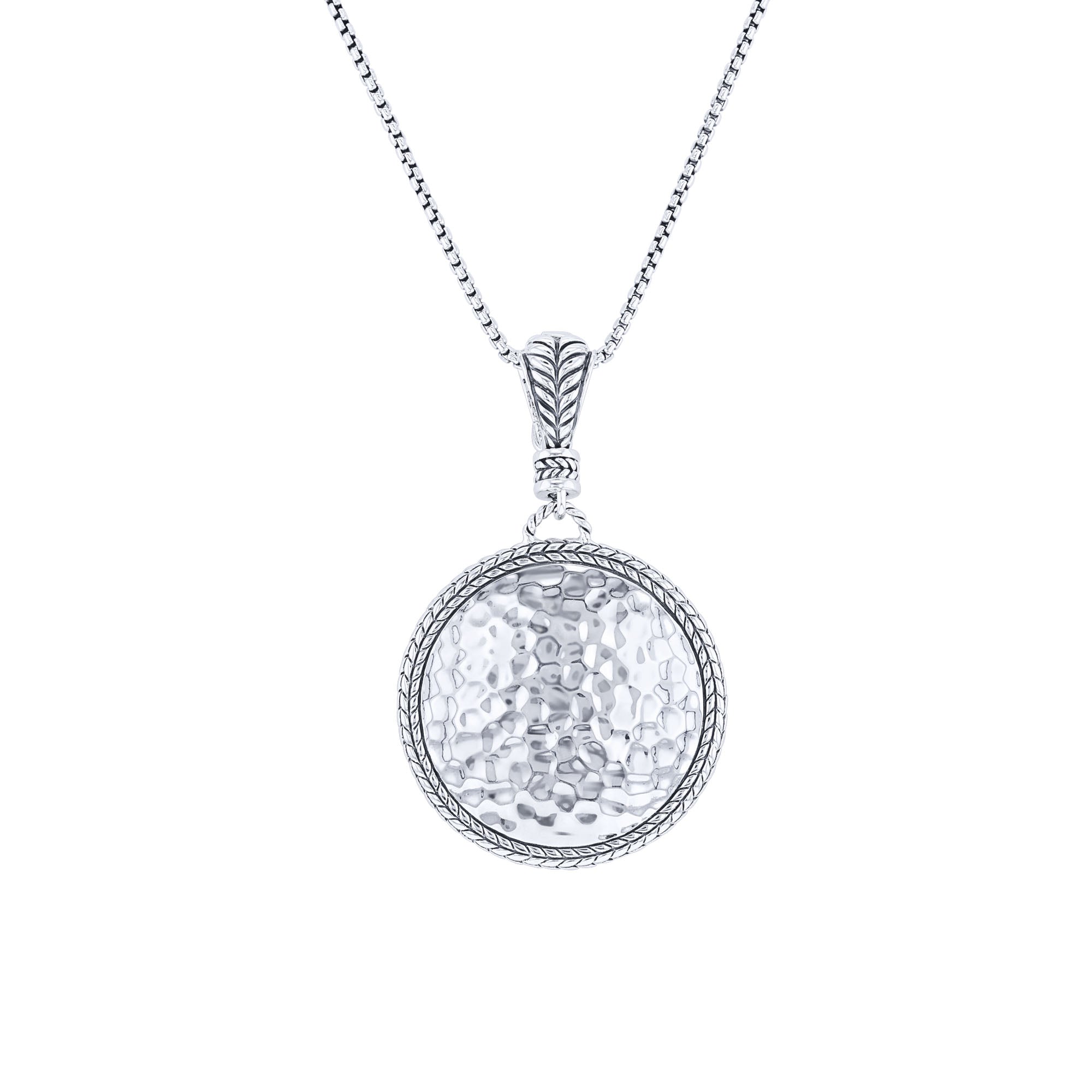 Silver Cate Reversible Disc Necklace