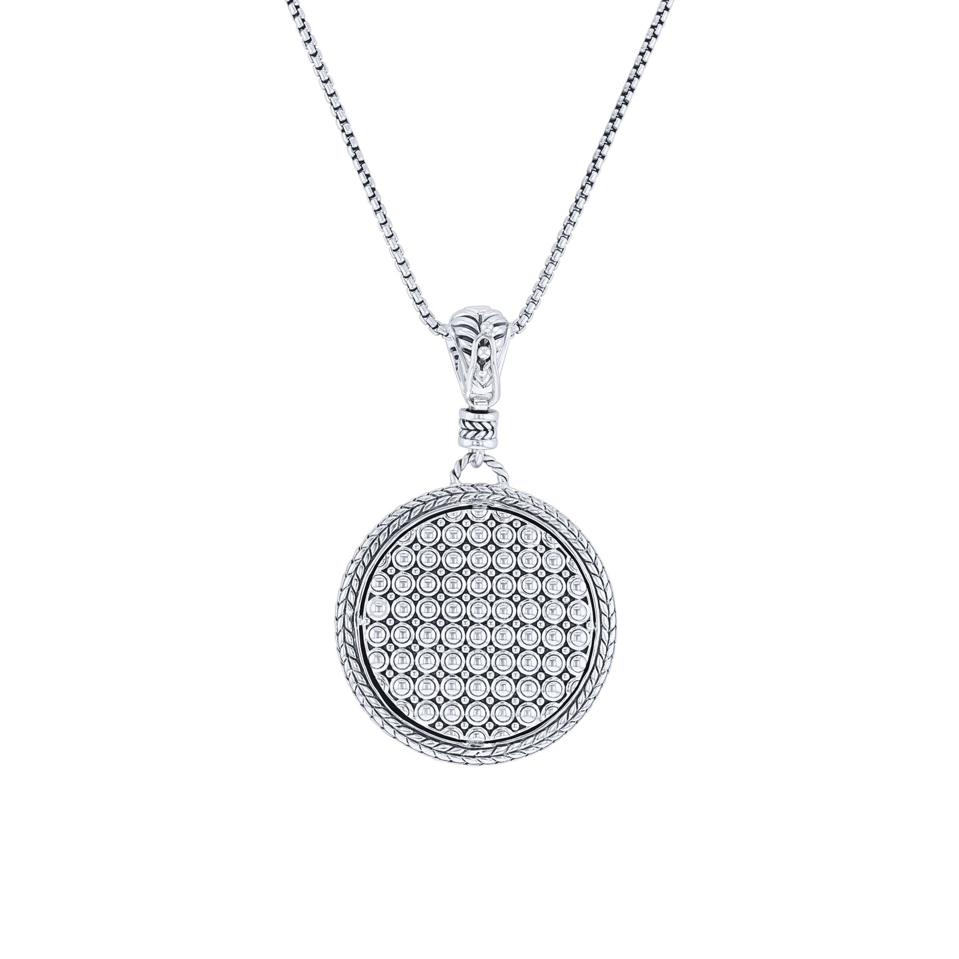 Silver Cate Reversible Disc Necklace