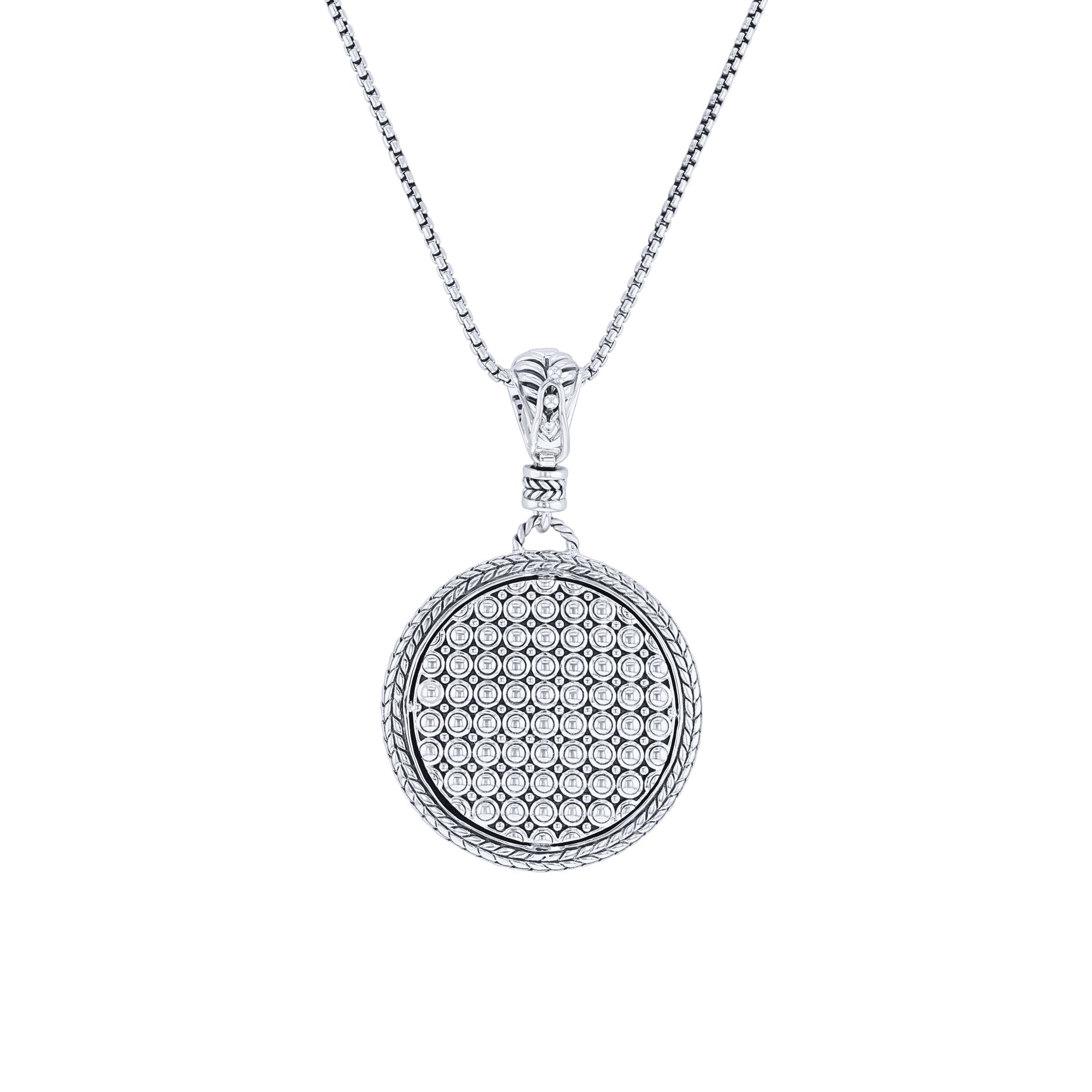 Silver Cate Reversible Disc Necklace