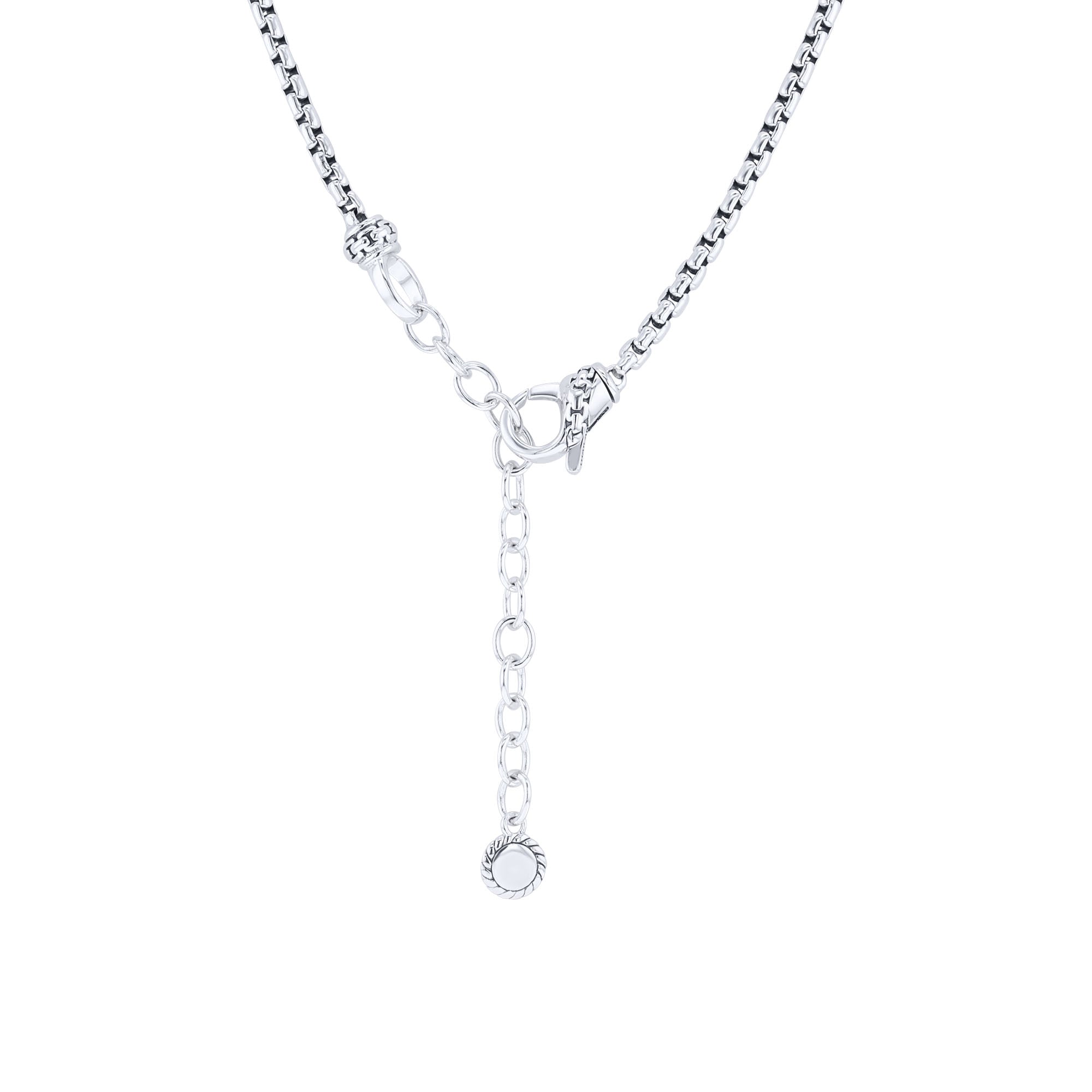 Silver Carys Blue Topaz & Diamond Necklace