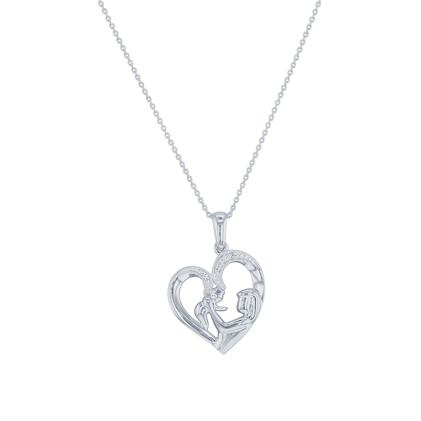 Silver Mother's Joy Diamond Necklace