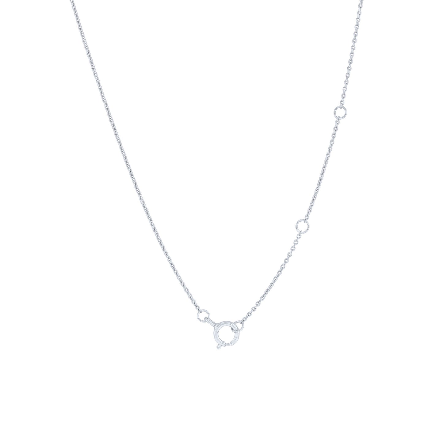 white gold chain clasp on white backgrounf