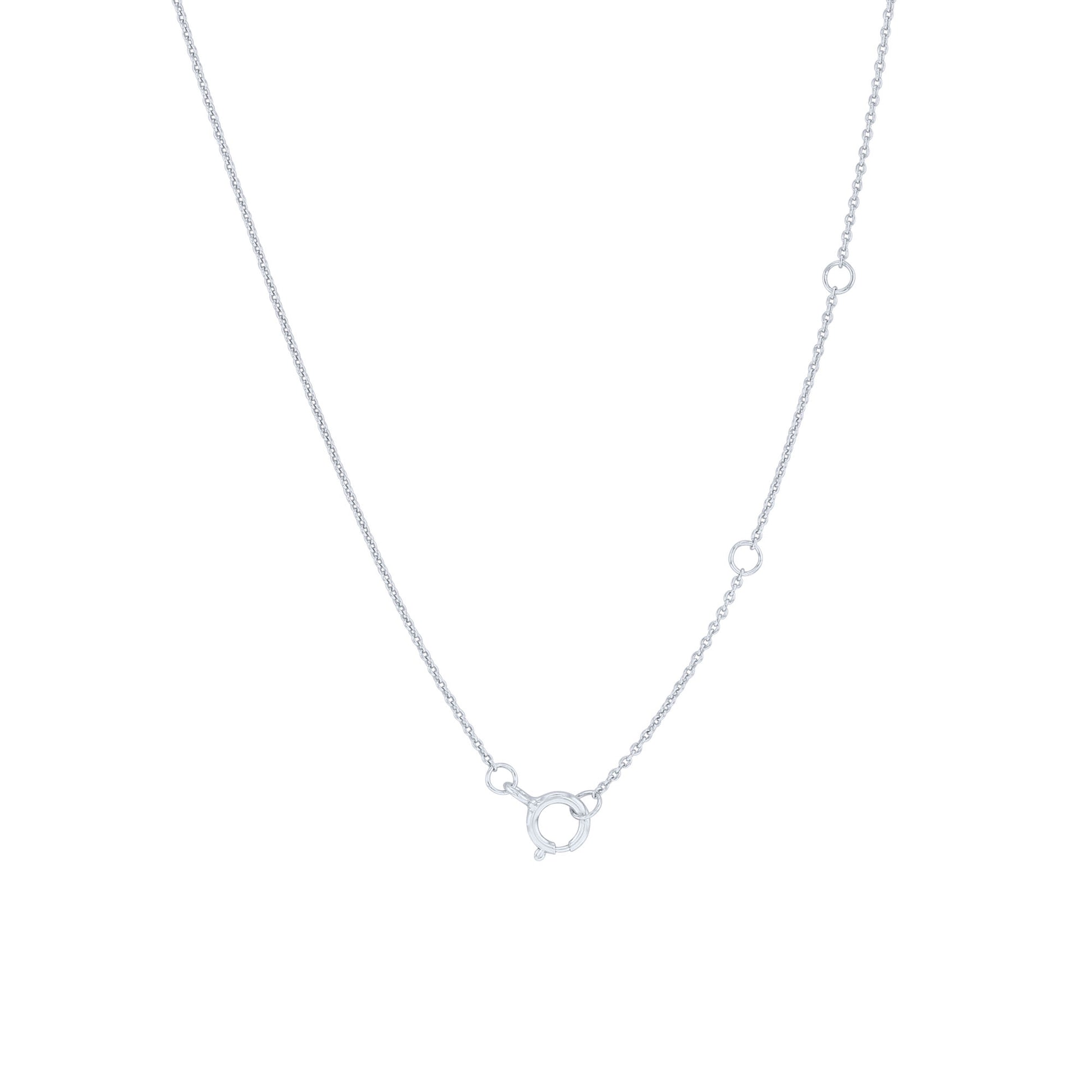white gold chain clasp on white backgrounf