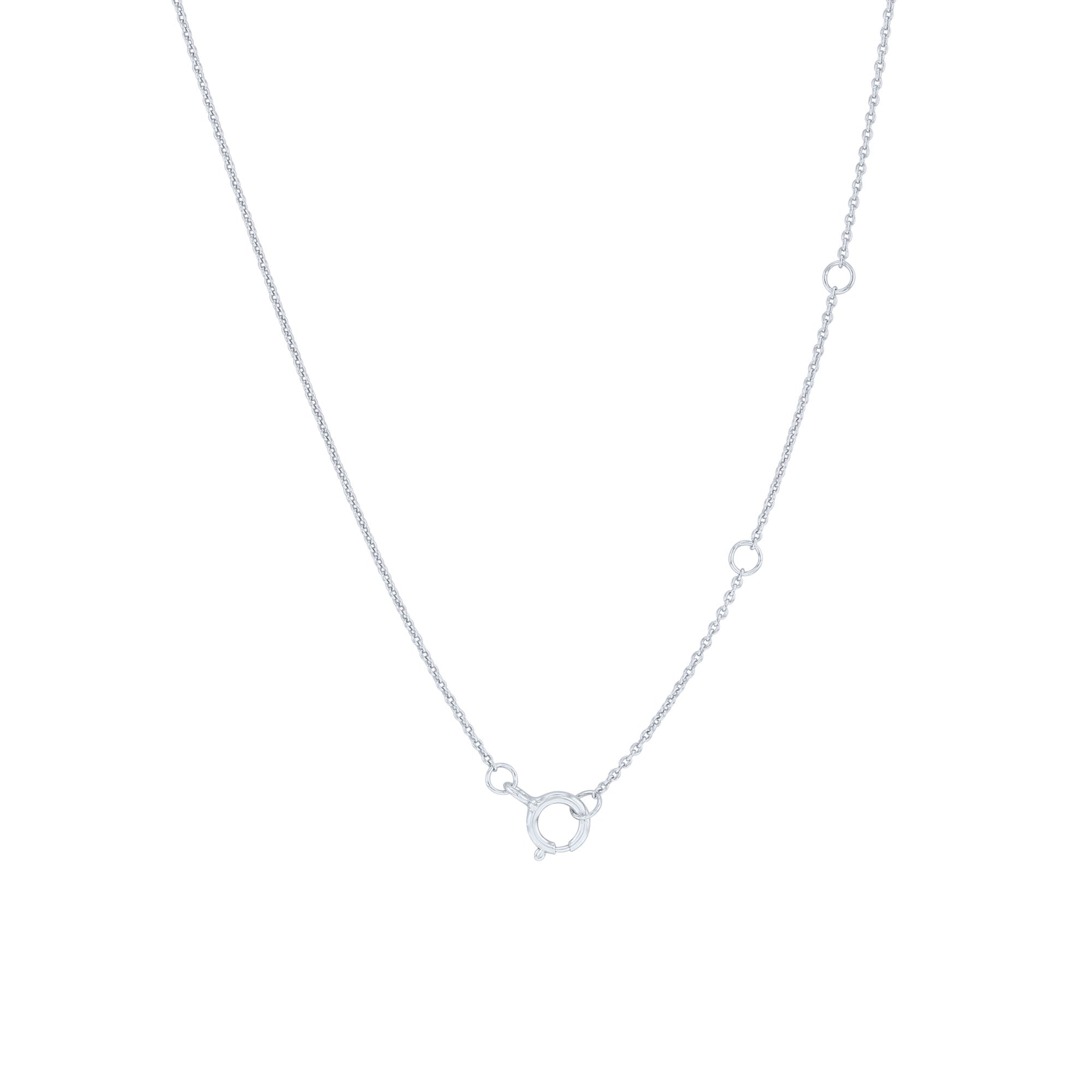 white gold chain clasp on white backgrounf