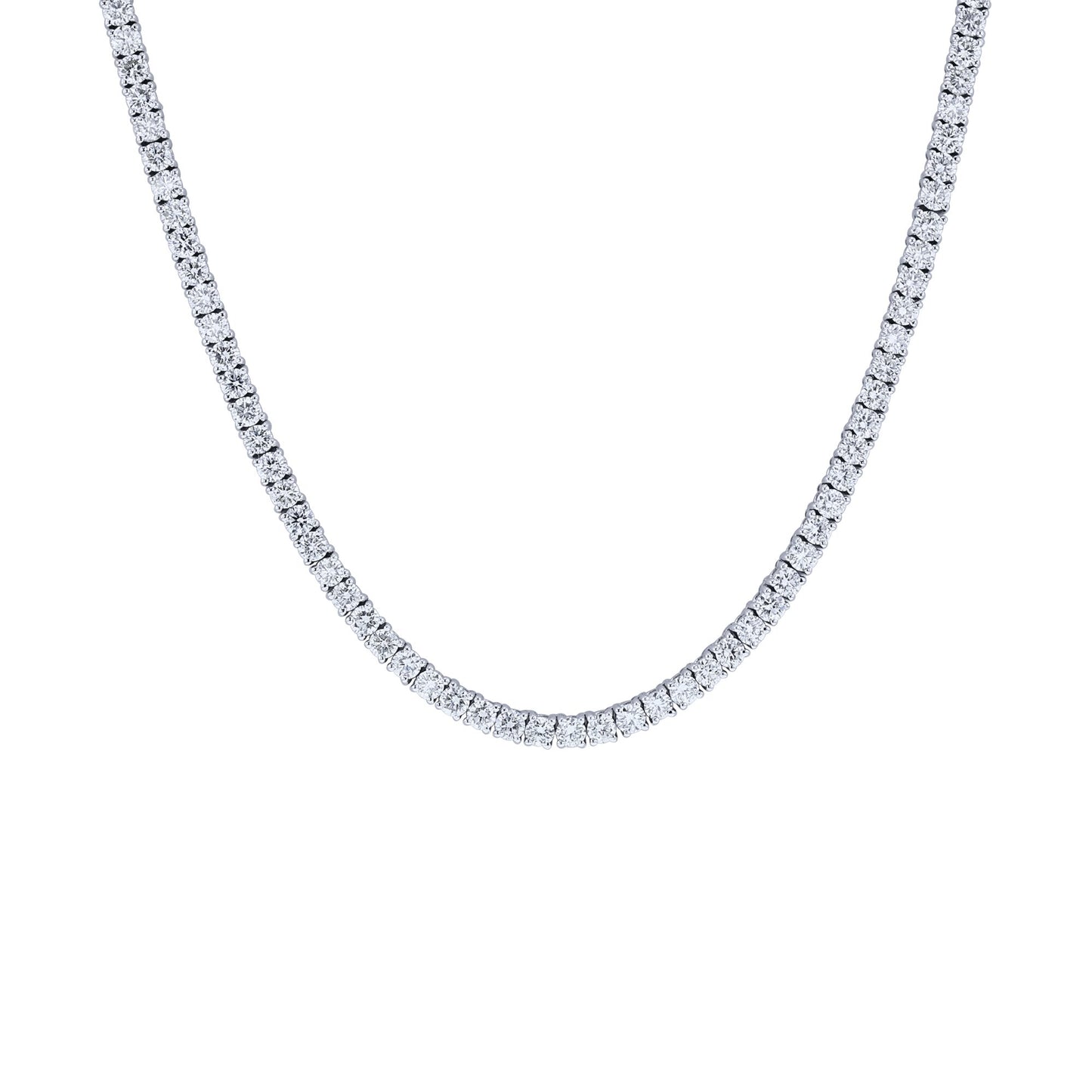 Divinely Classic Diamond Tennis Necklace 9 1/2ct