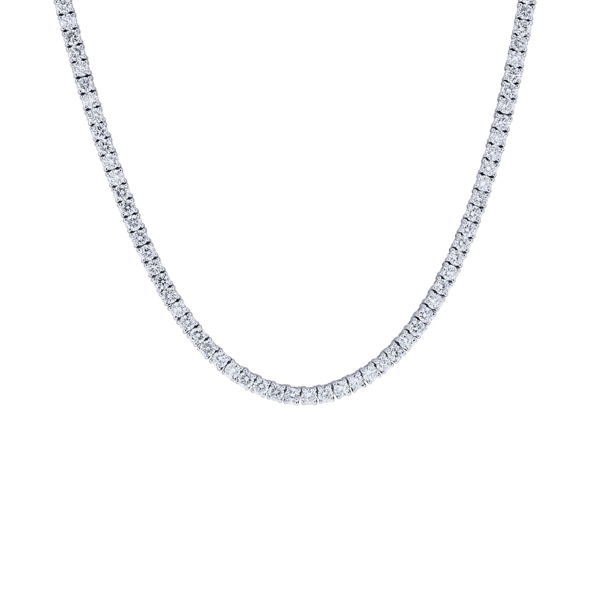 Divinely Classic Diamond Tennis Necklace 9 1/2ct