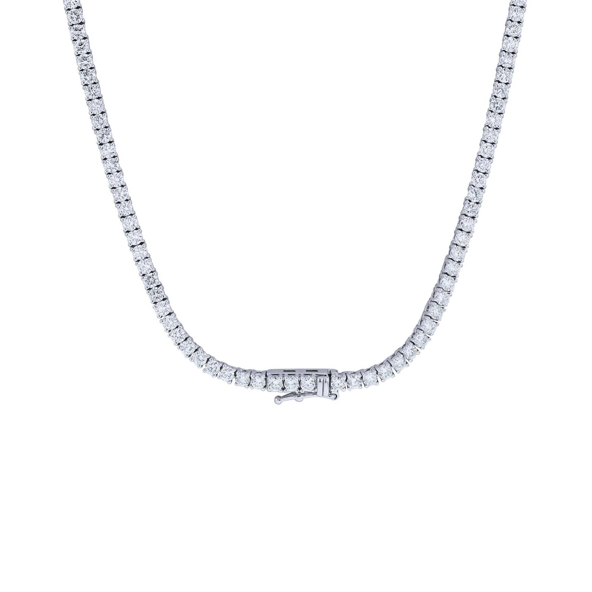 Divinely Classic Diamond Tennis Necklace 9 1/2ct