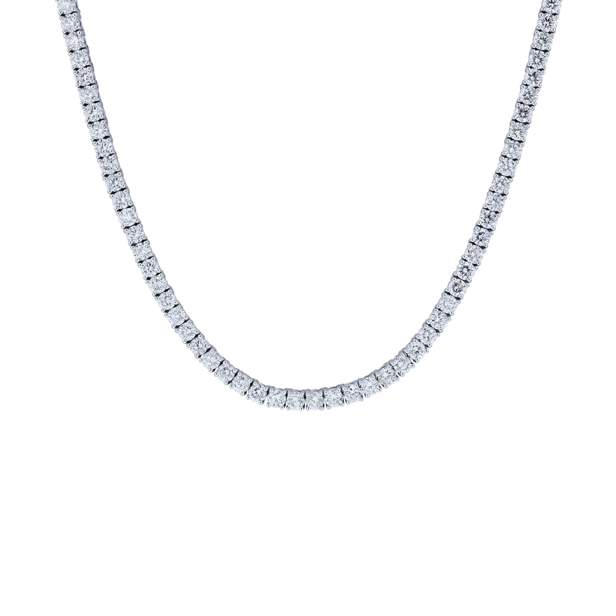 Divinely Classic Diamond Tennis Necklace 13ct – Steven Singer Jewelers
