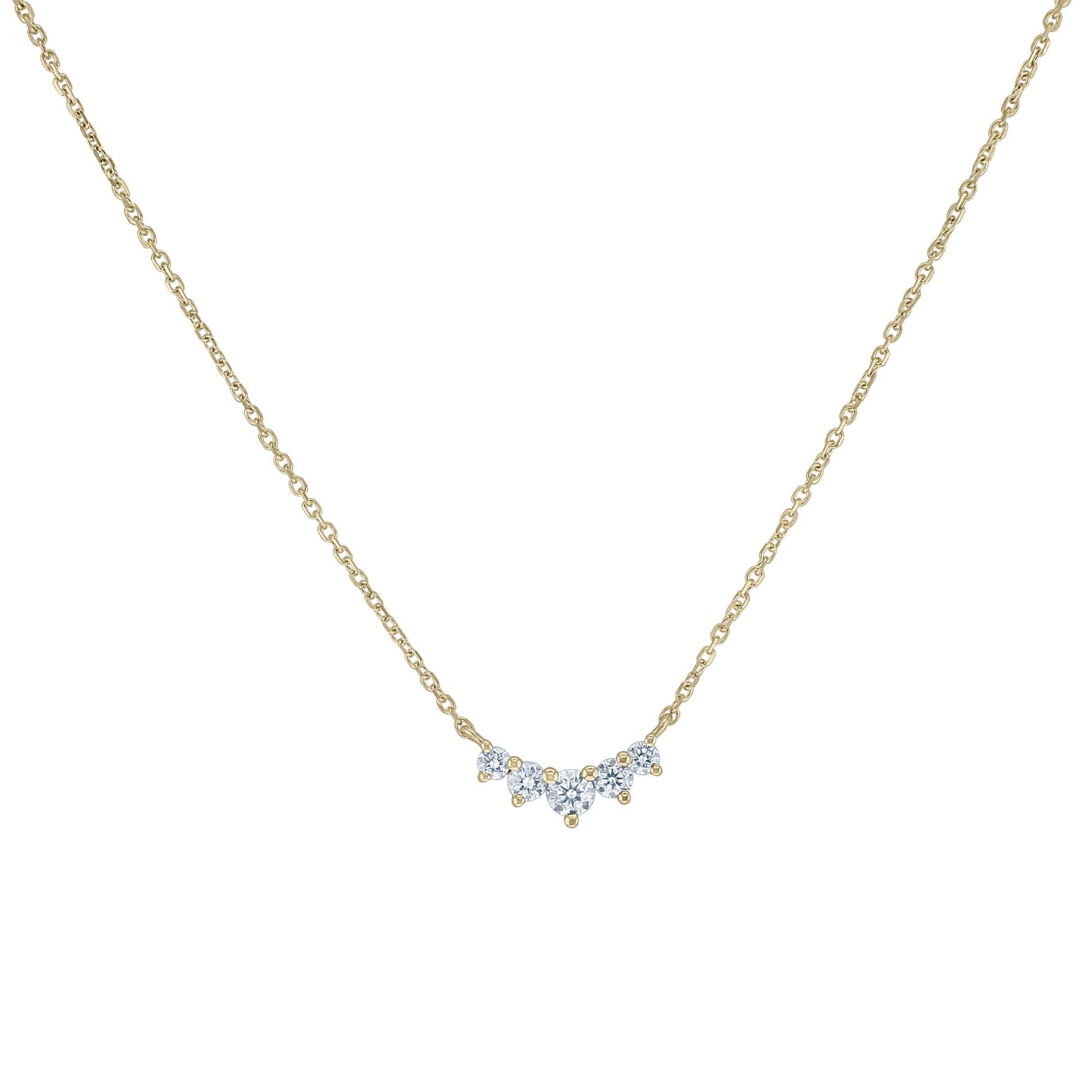 Petite Crown Diamond Necklace
