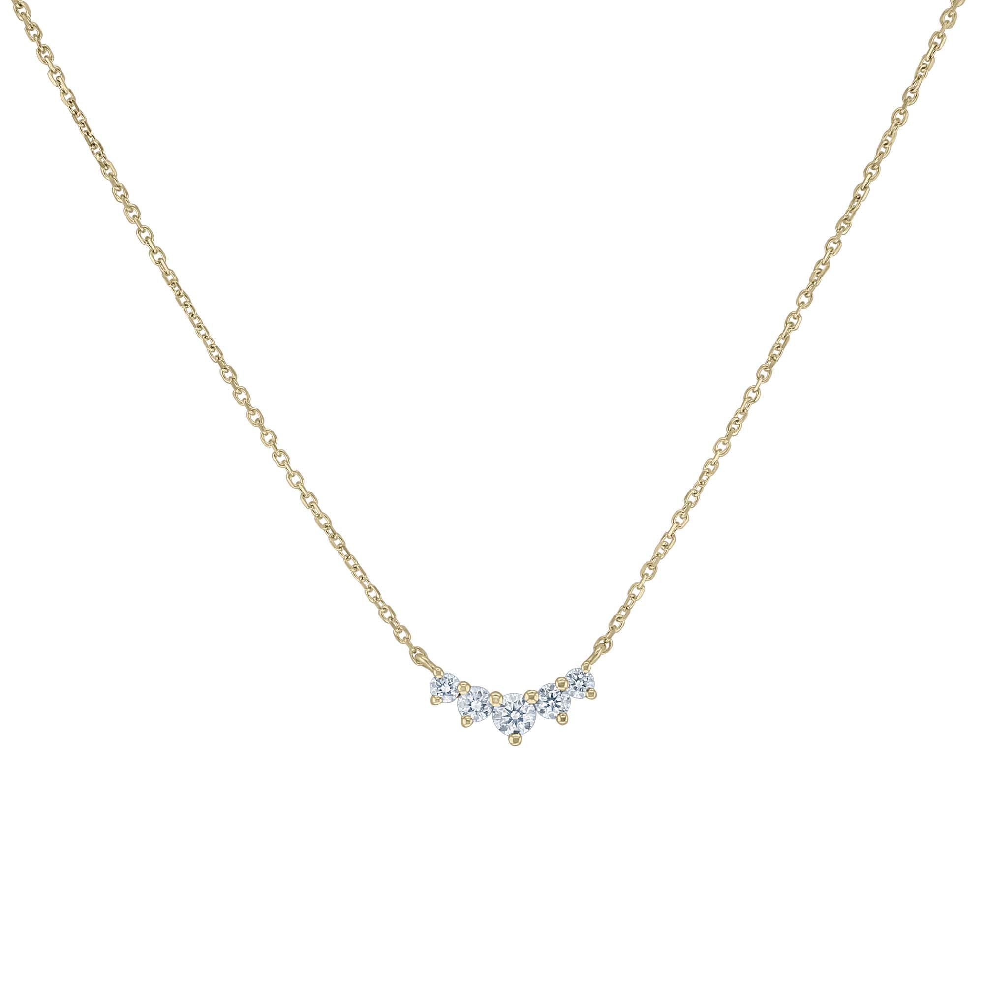 Petite Crown Diamond Necklace