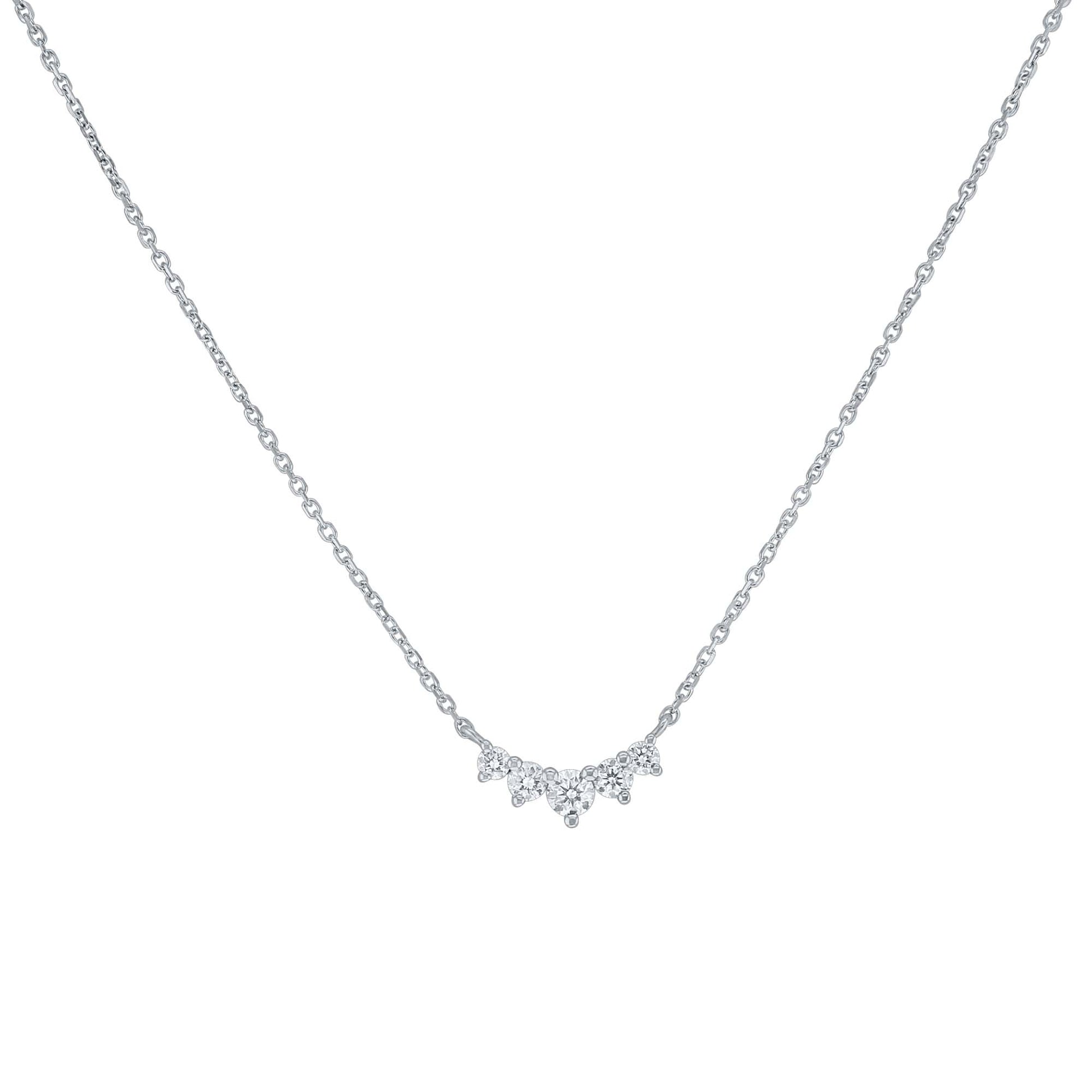 Petite Crown Diamond Necklace