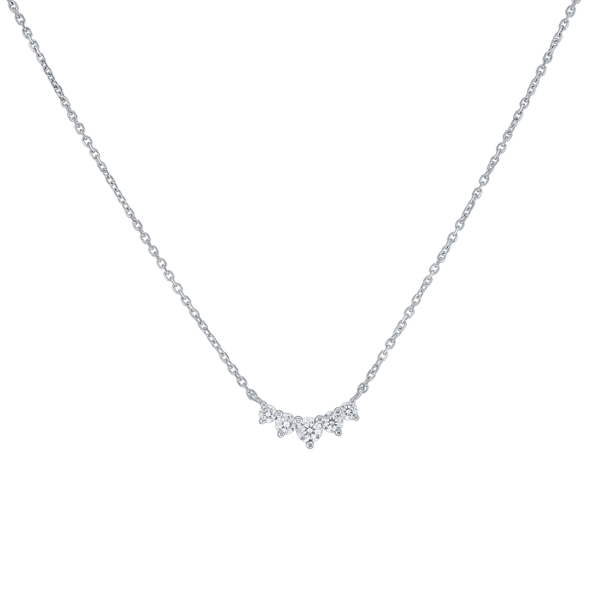 Petite Crown Diamond Necklace
