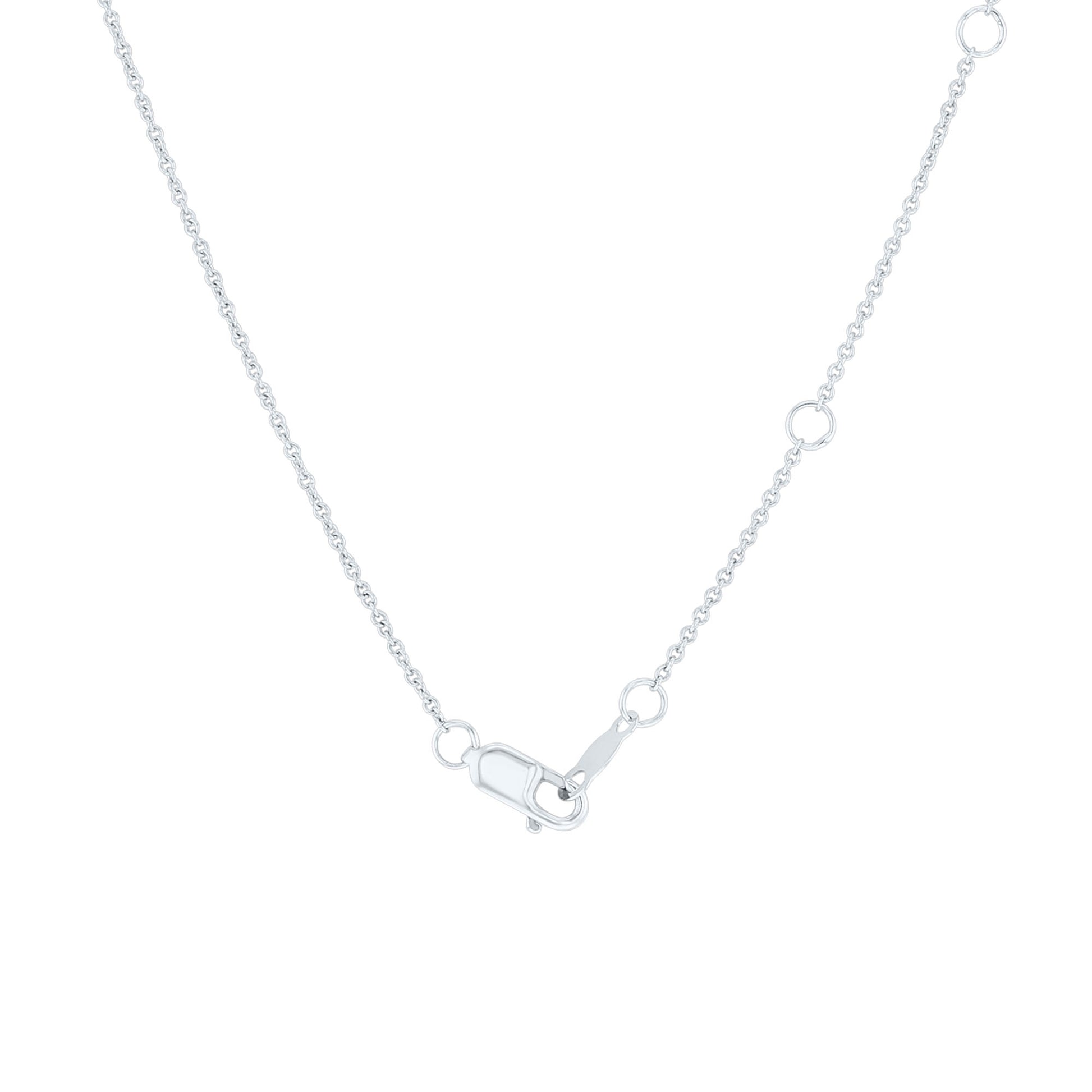 Naked Solitaire Diamond Bezel Necklace 1/2ct
