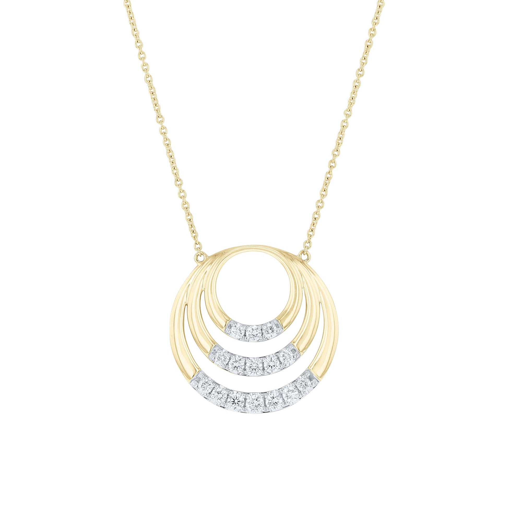 Coalesced Circles Diamond Necklace
