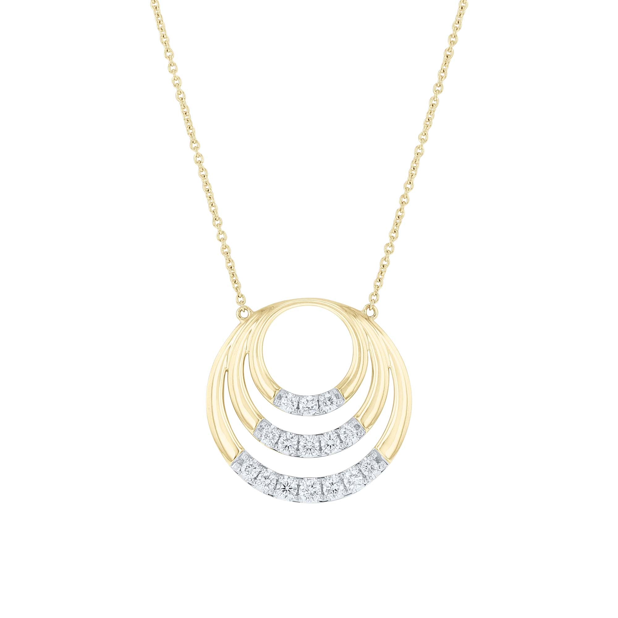 Coalesced Circles Diamond Necklace