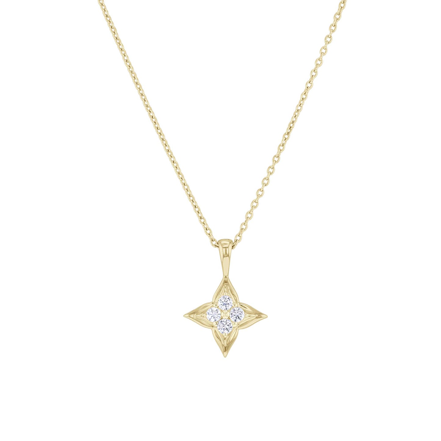 Silver Star of Hope Diamond Necklace- 1/4ct
