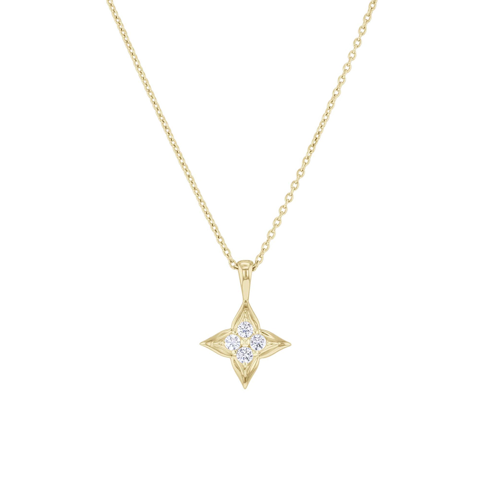 Silver Star of Hope Diamond Necklace- 1/4ct