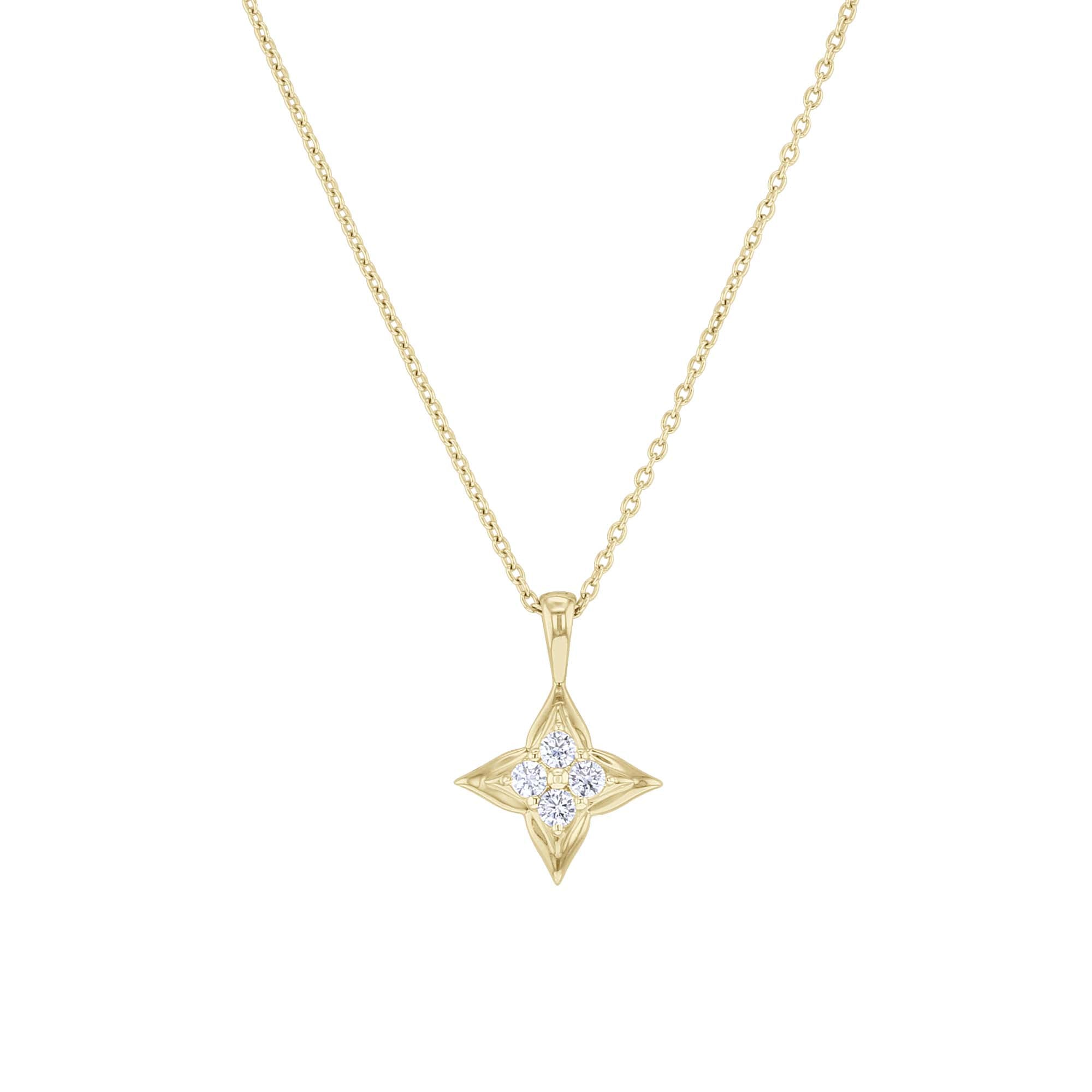 Silver Star of Hope Diamond Necklace- 1/4ct