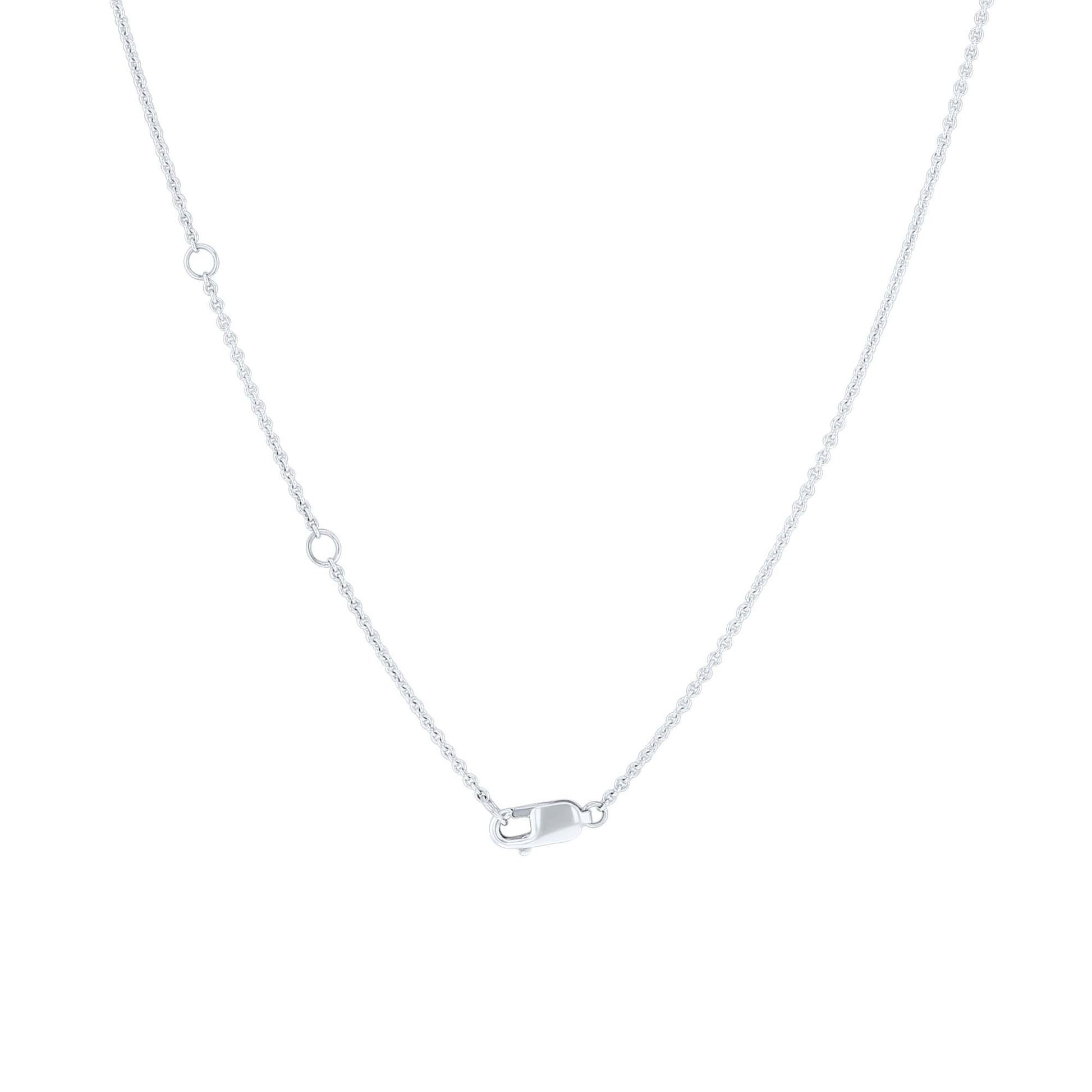 Silver Sloane Pear Diamond Necklace