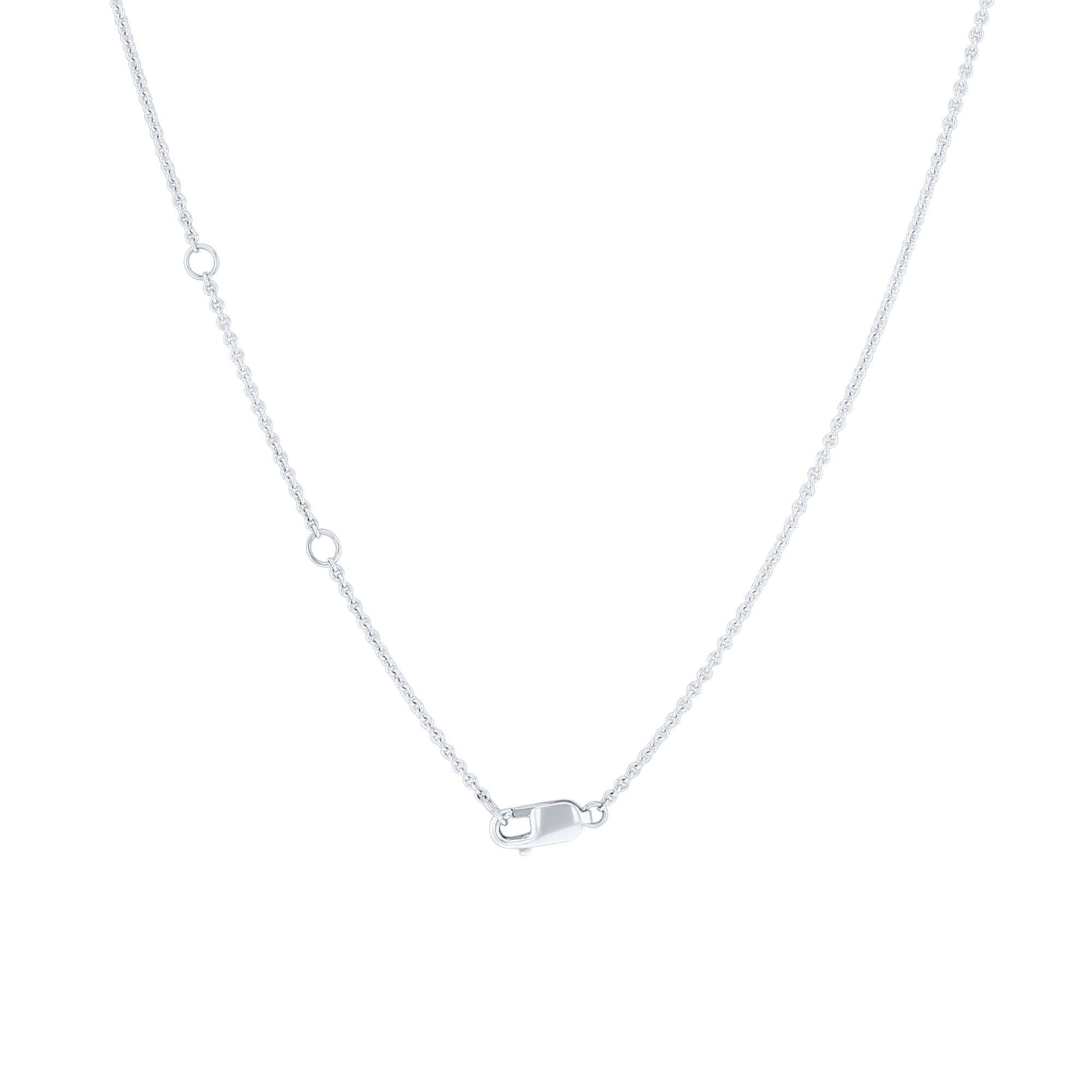 Silver Sloane Pear Diamond Necklace