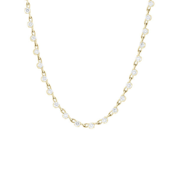 Andrina Chain Link Tennis Necklace- 3 3/4ct – Steven Singer Jewelers