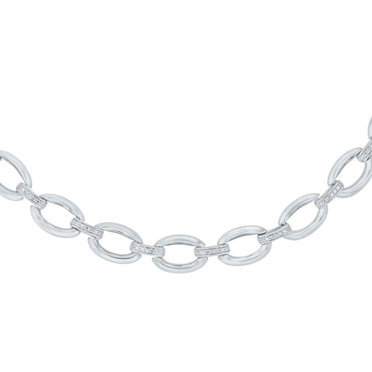 Loren Oval Link Diamond Necklace