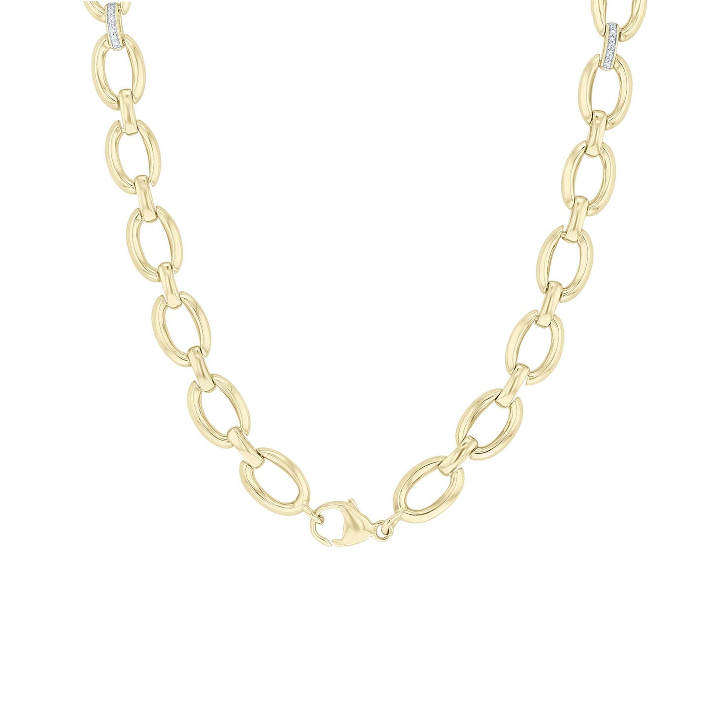 Loren Oval Link Diamond Necklace