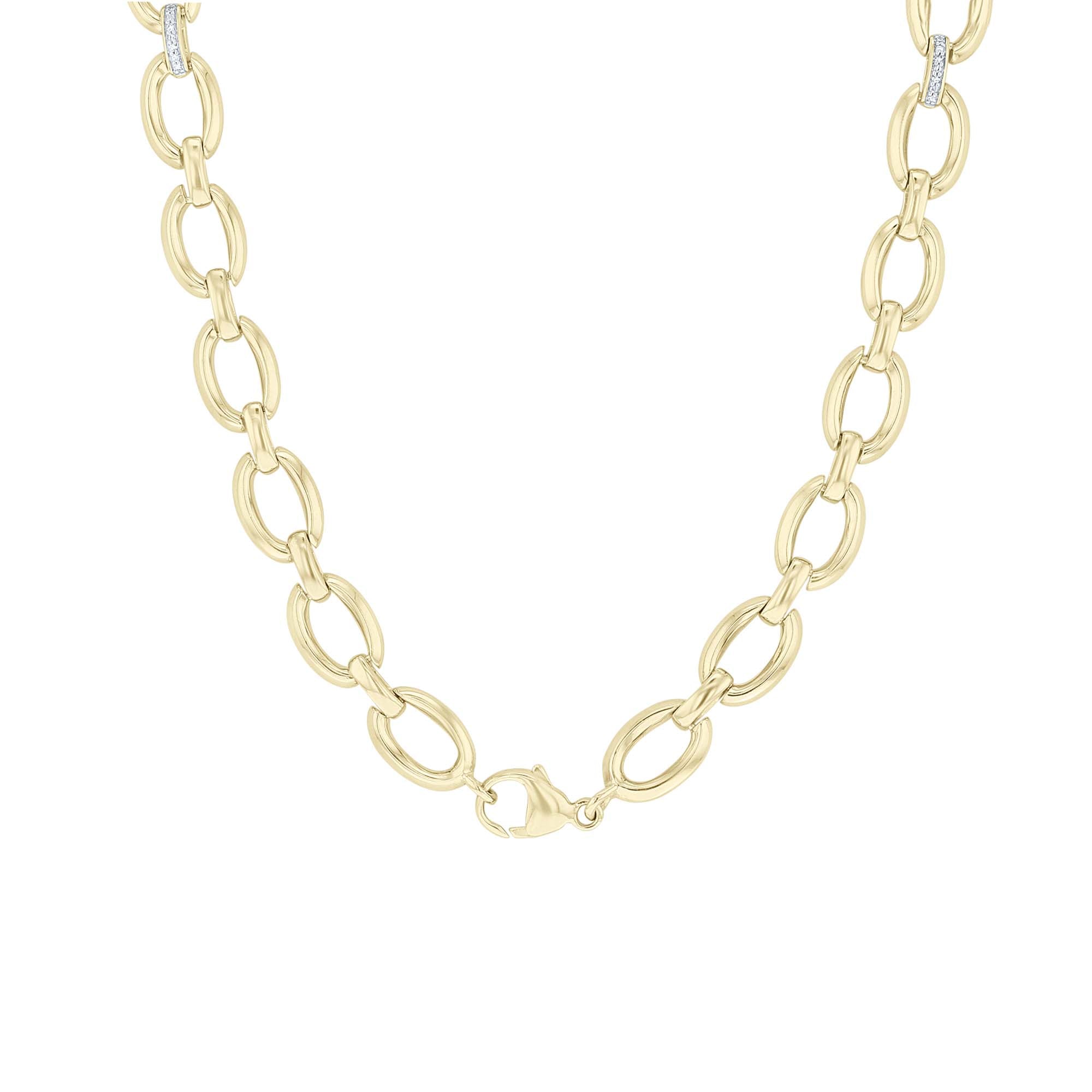 Loren Oval Link Diamond Necklace