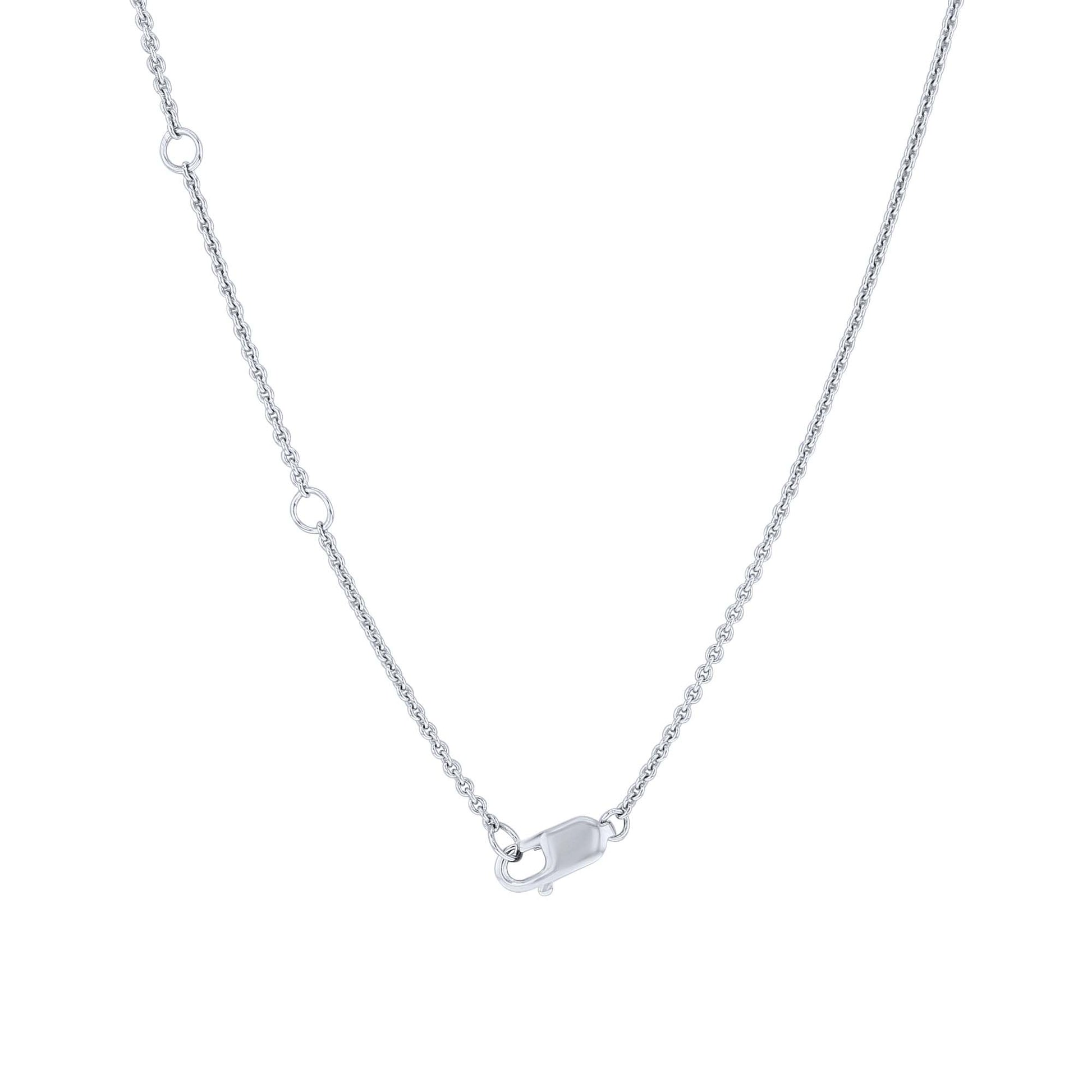 Silver Sloane Double Ring Diamond Necklace