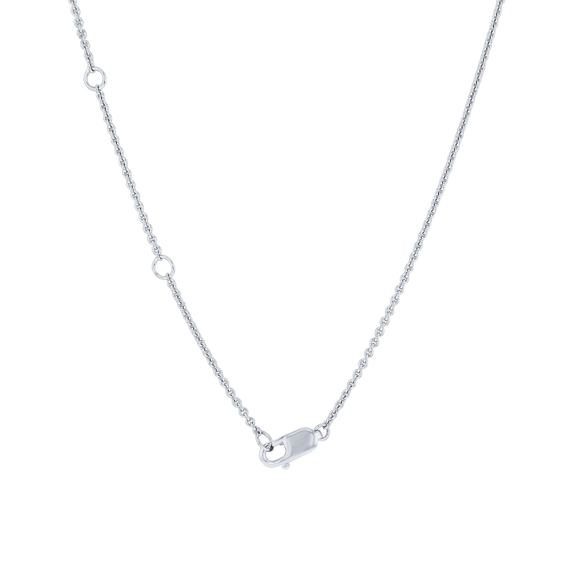 Silver Sloane Double Ring Diamond Necklace