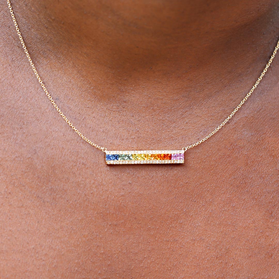 Galaxy Sapphire & Diamond Necklace