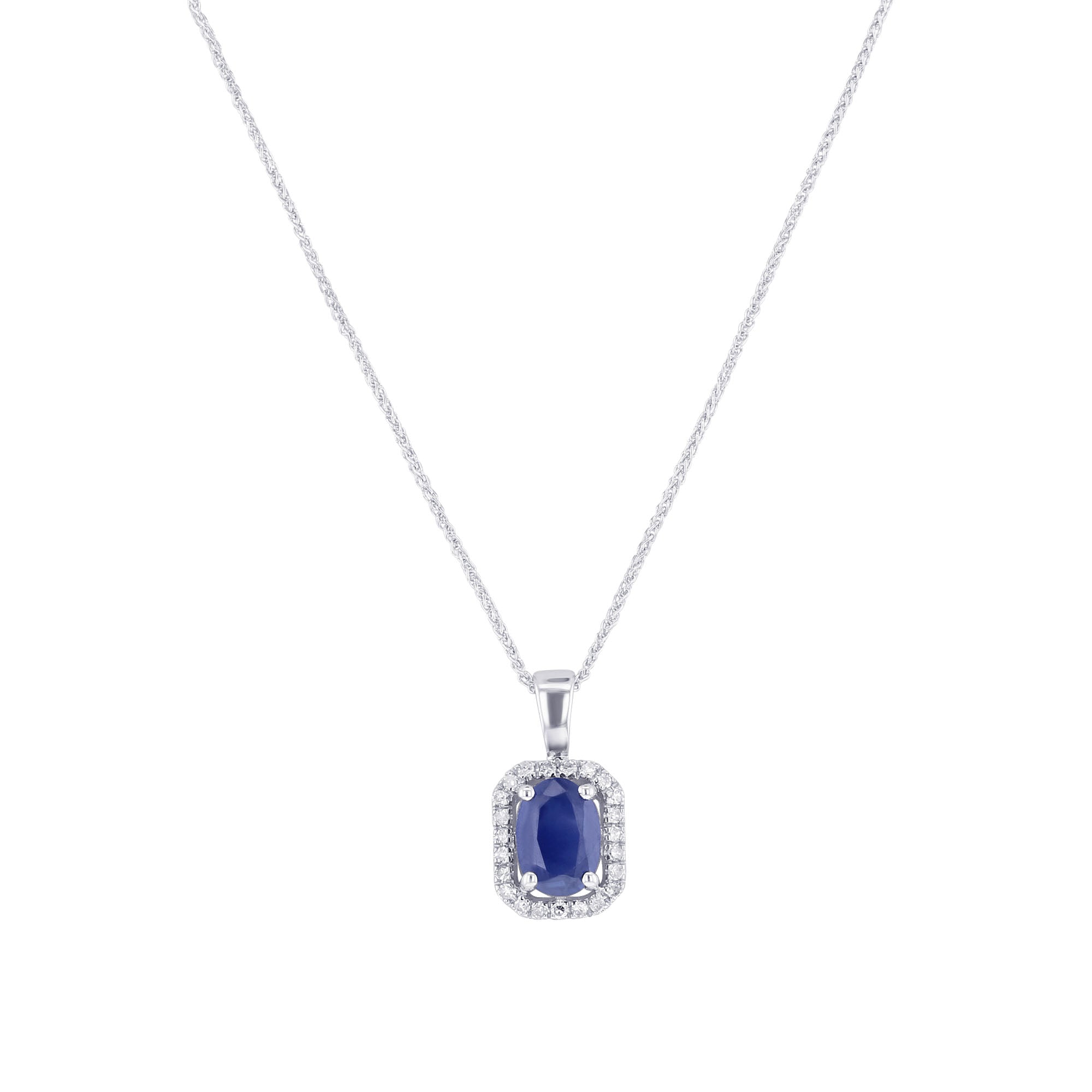 Beautiful in Blue Sapphire and Diamond Necklace