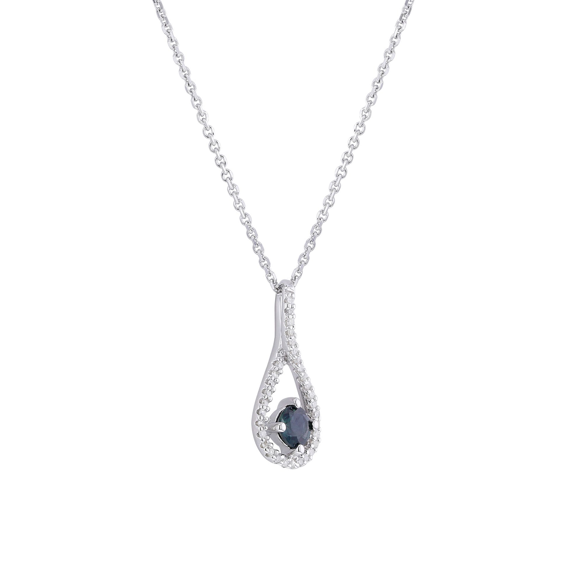Silver Limitless Sapphire & Diamond Necklace