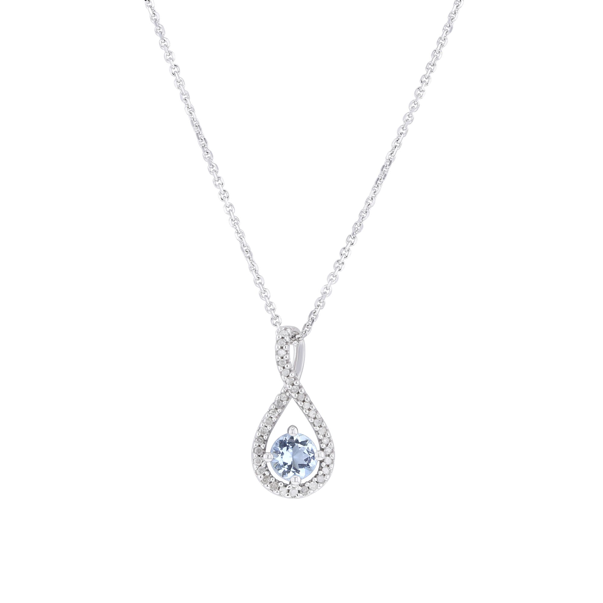 Steven Blake Rapper Silver Limitless Aquamarine & Diamond Necklace – Steven Singer Jewelers