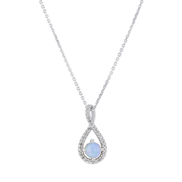 Silver Limitless Opal & Diamond Necklace – Steven Singer