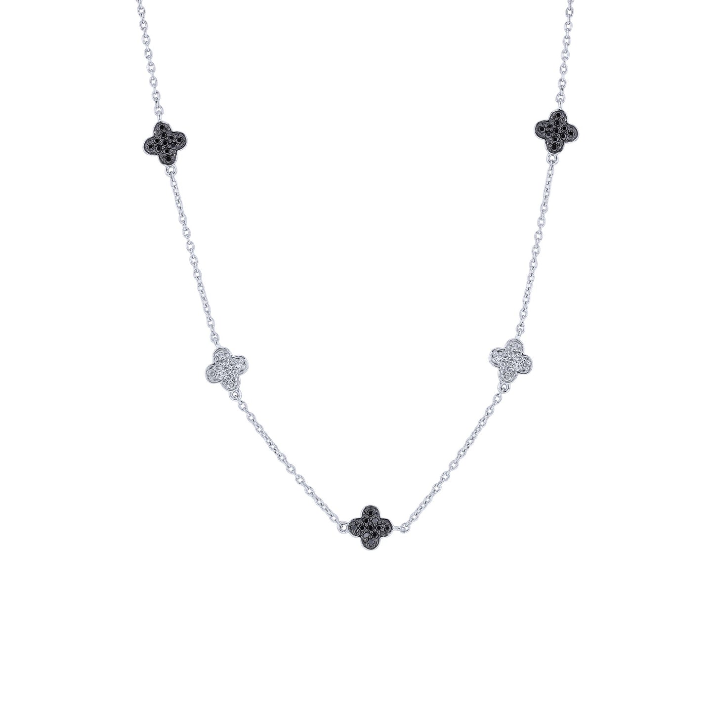 Lucky Darling Black & White Diamond Necklace
