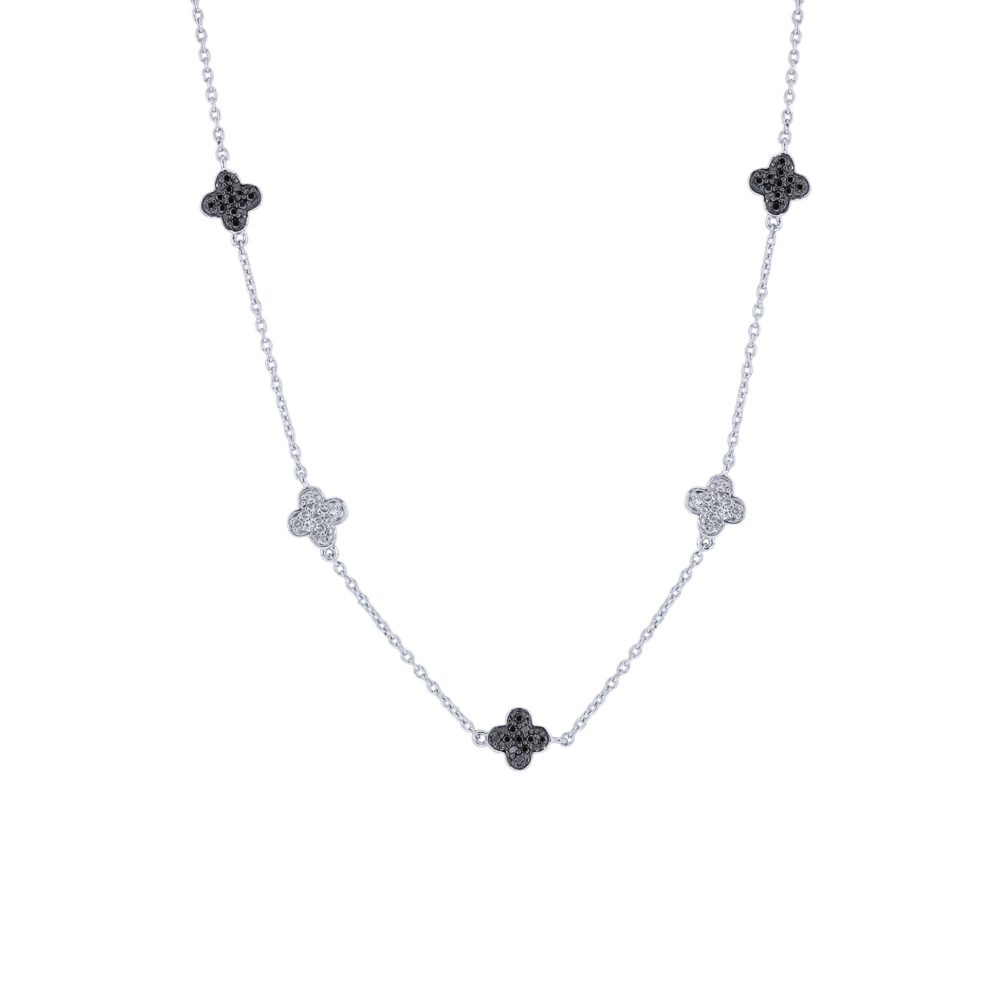 Lucky Darling Black & White Diamond Necklace