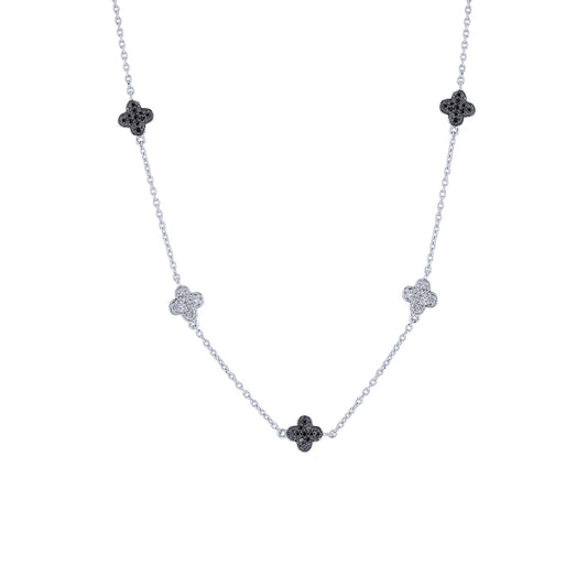 Lucky Darling Black & White Diamond Necklace