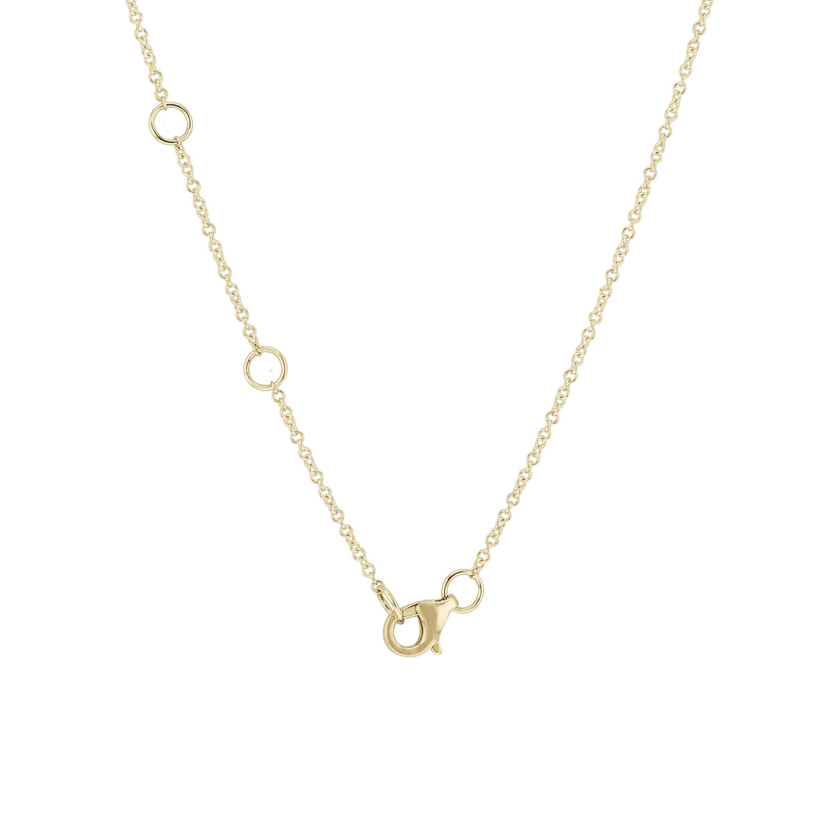 Michelle Pearl & Diamond Halo Solitaire Necklace