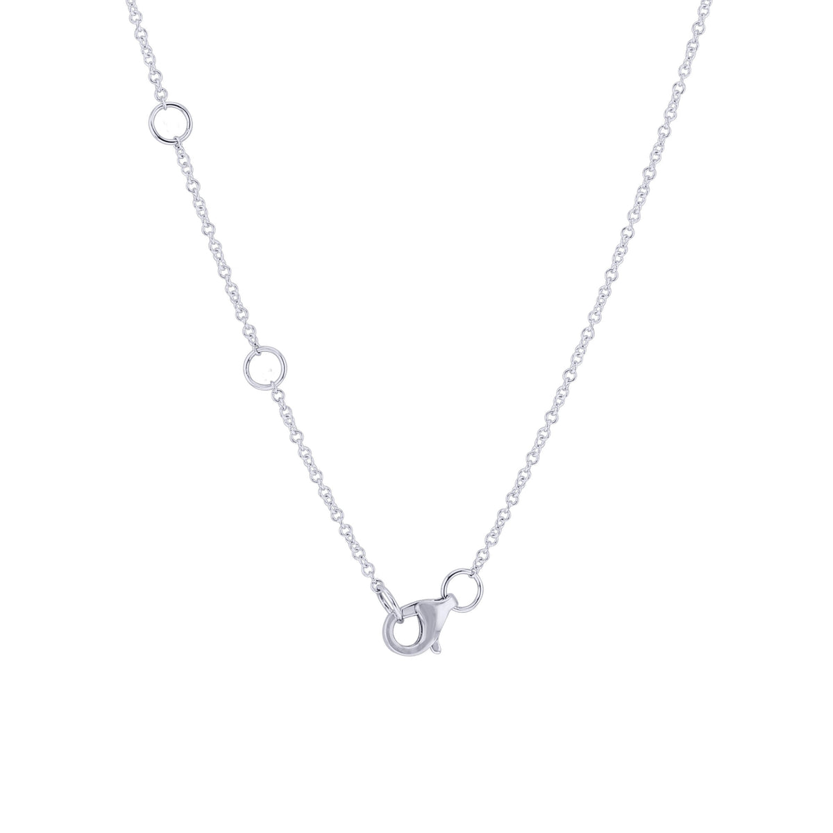Michelle Pearl & Diamond Halo Solitaire Necklace