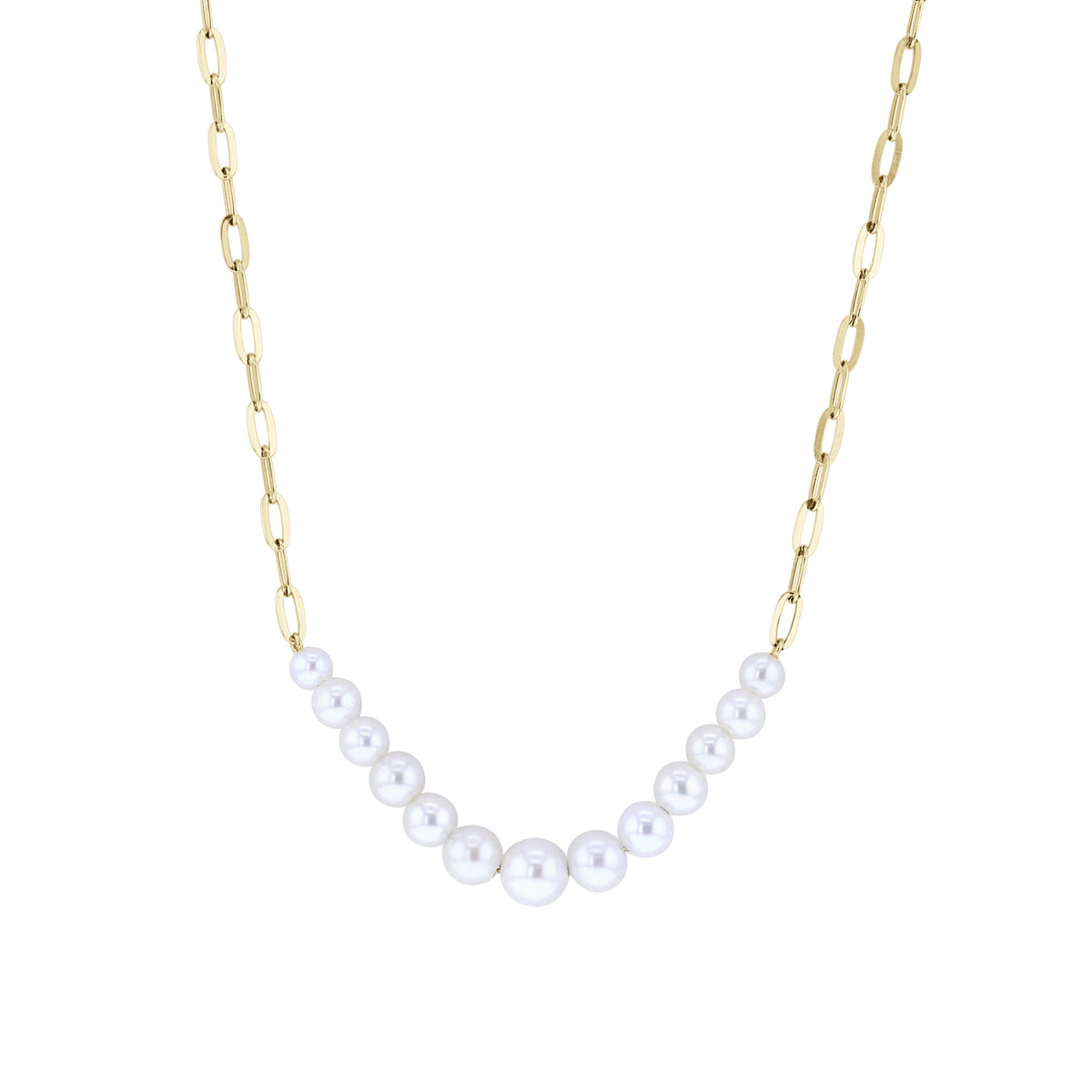 Michelle Pearl Paperclip Chain Necklace