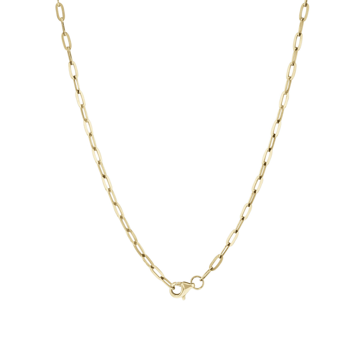 Michelle Pearl & Diamond Station Paperclip Necklace