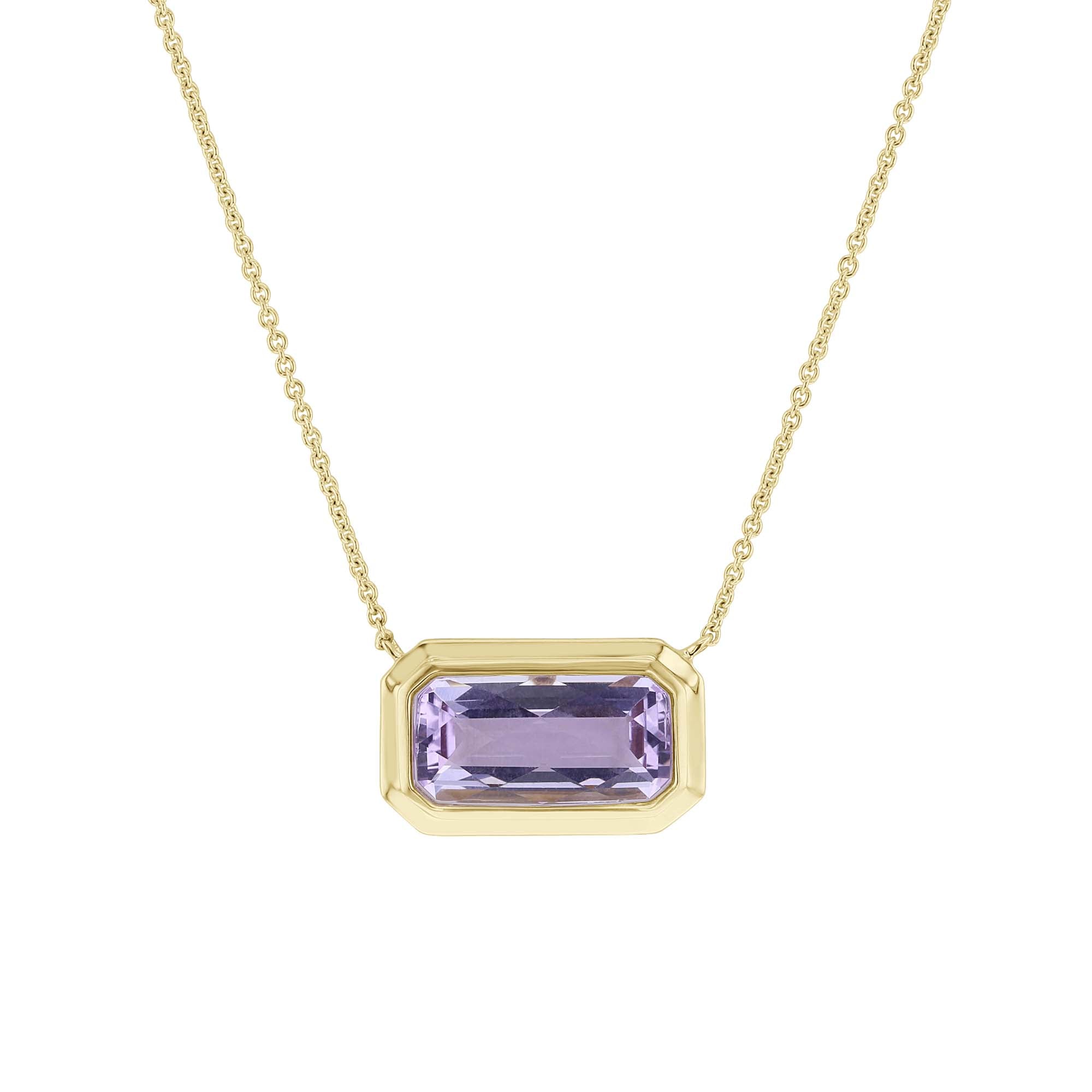Ostara Amethyst Bezel Necklace