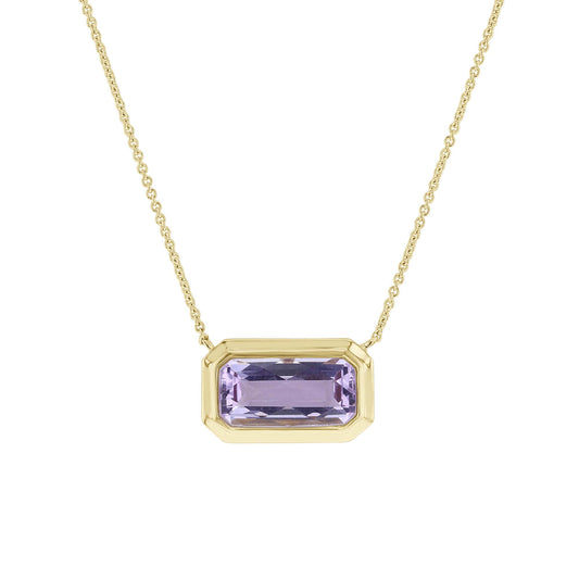 Ostara Amethyst Bezel Necklace