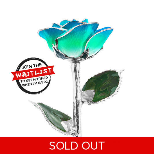 Peacock Platinum Dipped Rose