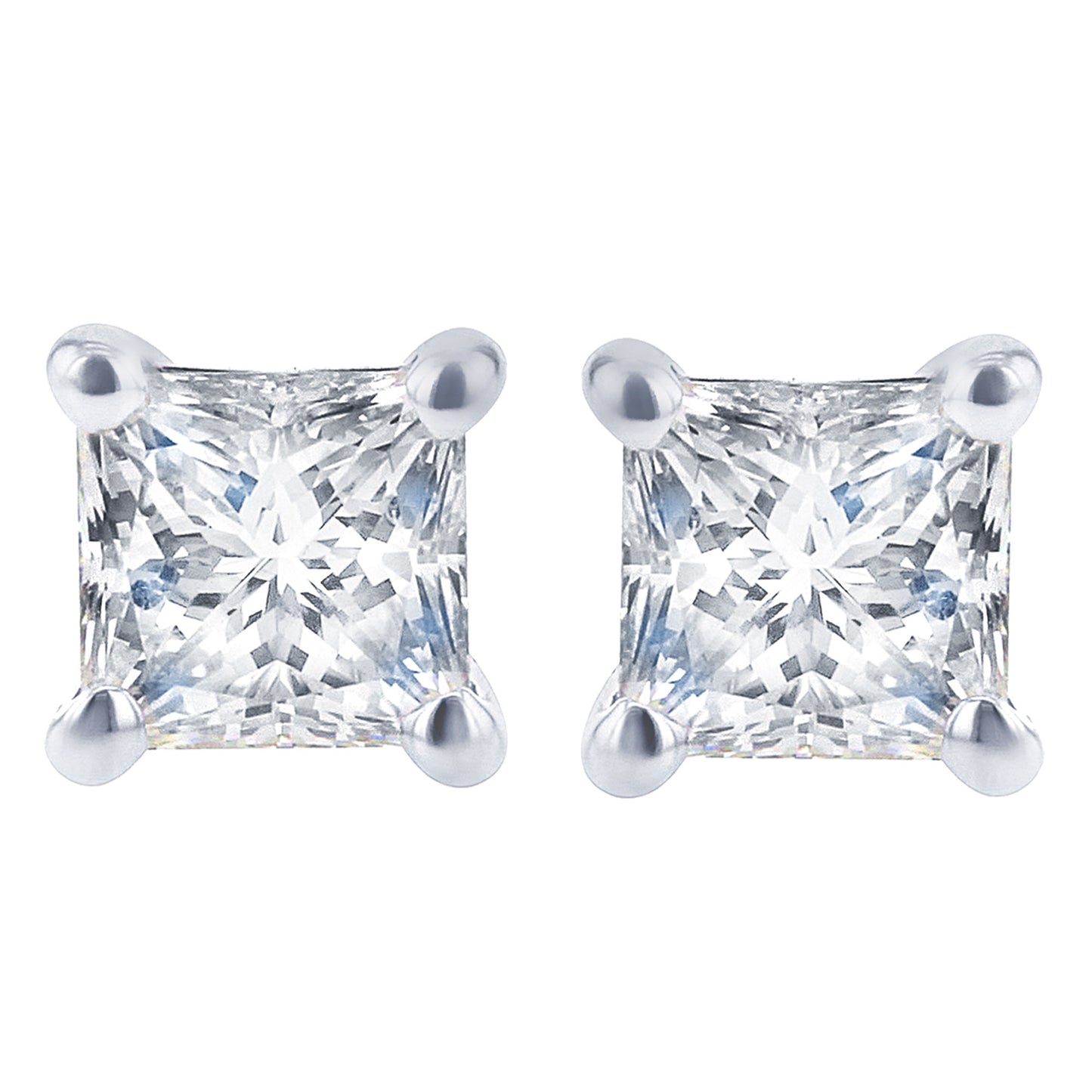 Princess Bella Diamond Stud Earrings 1 1/2ct