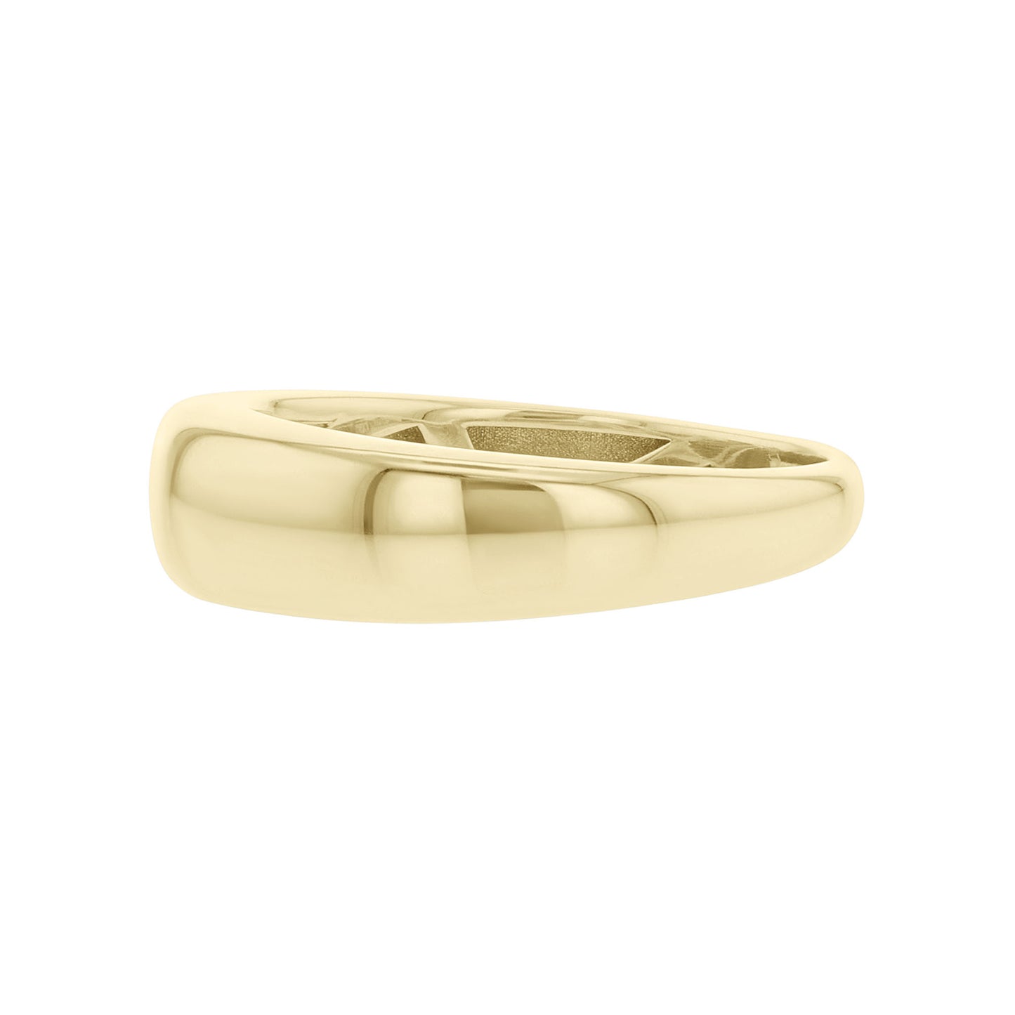gold domed ring side view