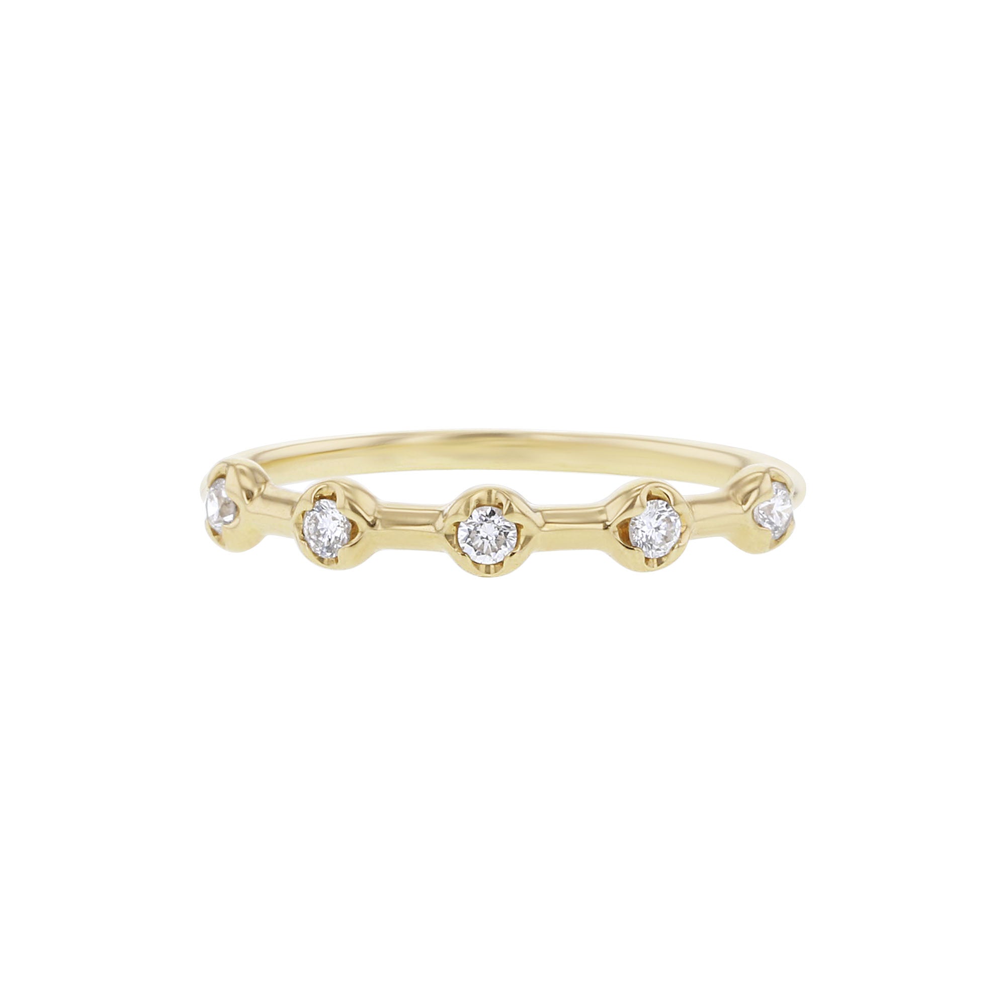 Aubrey Bubble Station Diamond Ring 1/8ct