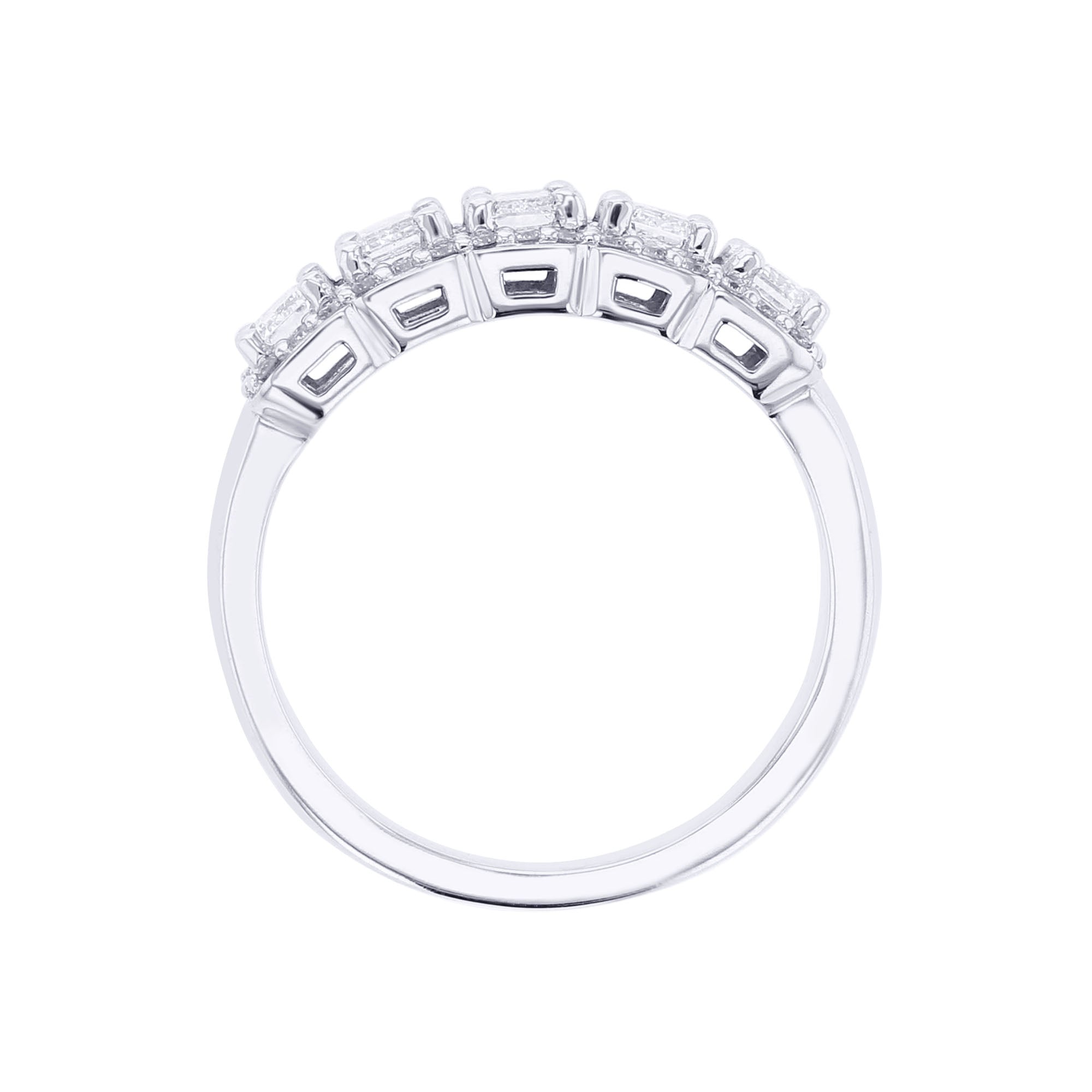 Lovella 5 Stone Halo Diamond Ring 1ct